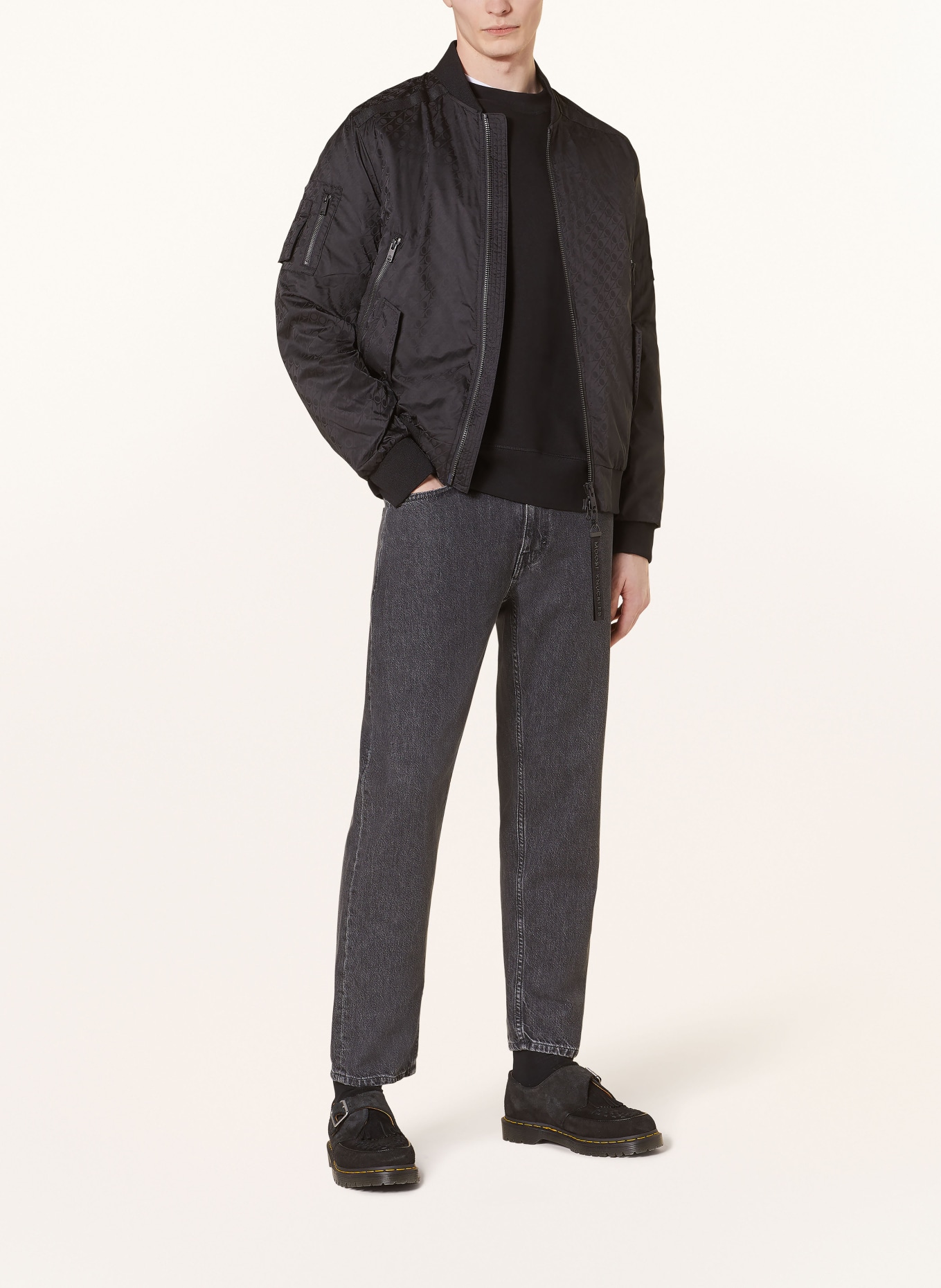 MOOSE KNUCKLES Bomber jacket COURVILLE, Color: BLACK (Image 2)