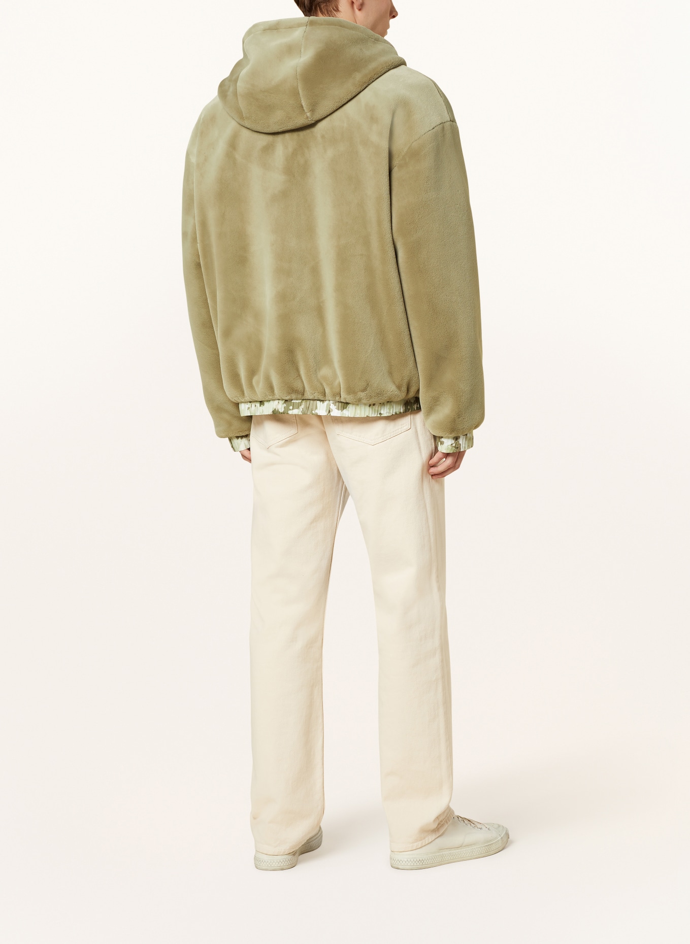 MOOSE KNUCKLES Reversible jacket BORDEN BUNNY with teddy fur, Color: LIGHT GREEN (Image 4)