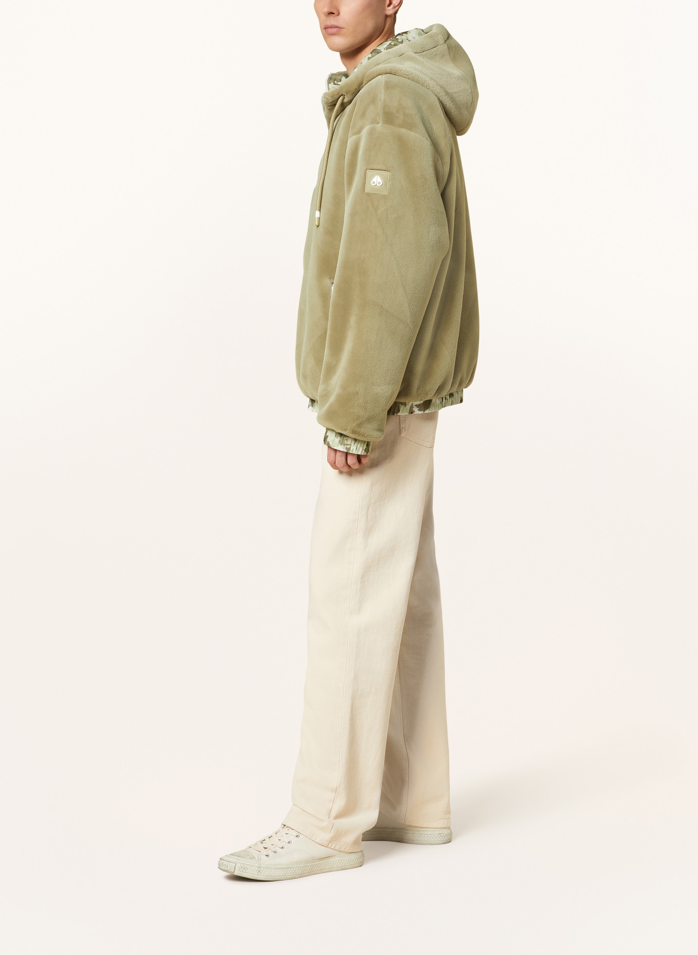 MOOSE KNUCKLES Reversible jacket BORDEN BUNNY with teddy fur, Color: LIGHT GREEN (Image 5)