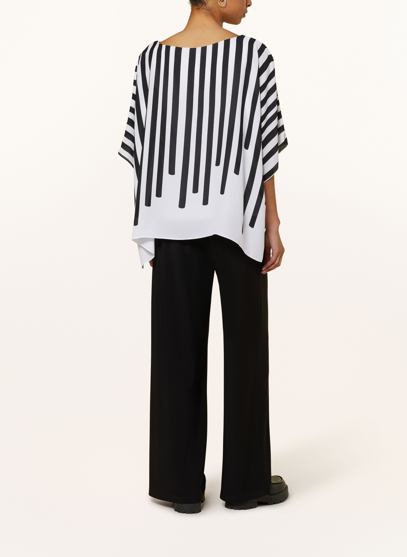 Joseph Ribkoff Shirt blouse with 3/4 sleeves, Color: WHITE/ BLACK/ PINK (Image 3)