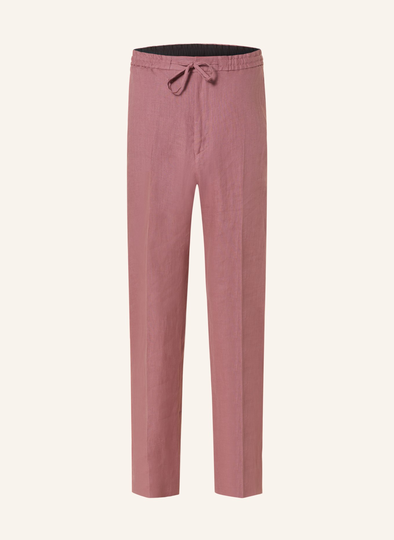TIGER OF SWEDEN Linen trousers ISCOVE in jogger style regular fit, Color: 1BS Rose Brown (Image 1)