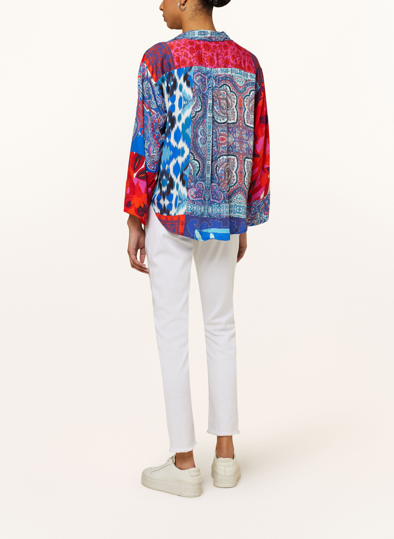 TONNO & PANNA Shirt blouse, Color: WHITE/ LIGHT BLUE/ RED (Image 3)