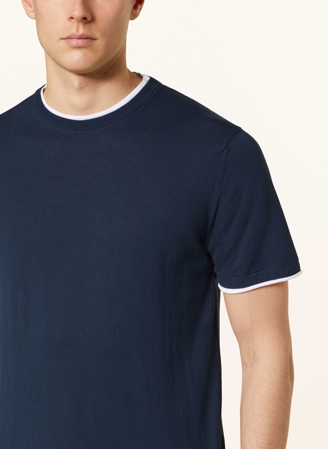 DANIELE FIESOLI Úpletové tričko, Barva: TMAVĚ MODRÁ (Obrázek 4)