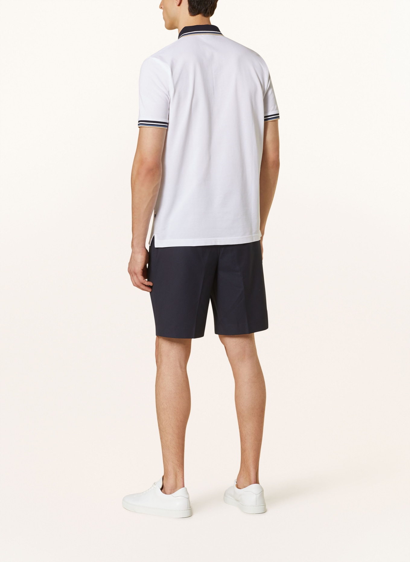 OLYMP Piqué-Poloshirt Casual Fit, Farbe: WEISS (Bild 3)