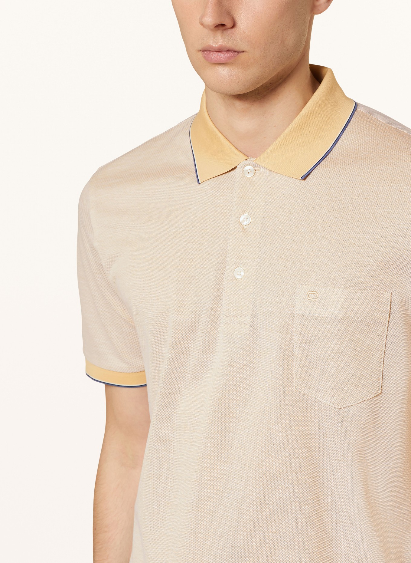OLYMP Piqué-Poloshirt Casual Fit, Farbe: BEIGE (Bild 4)