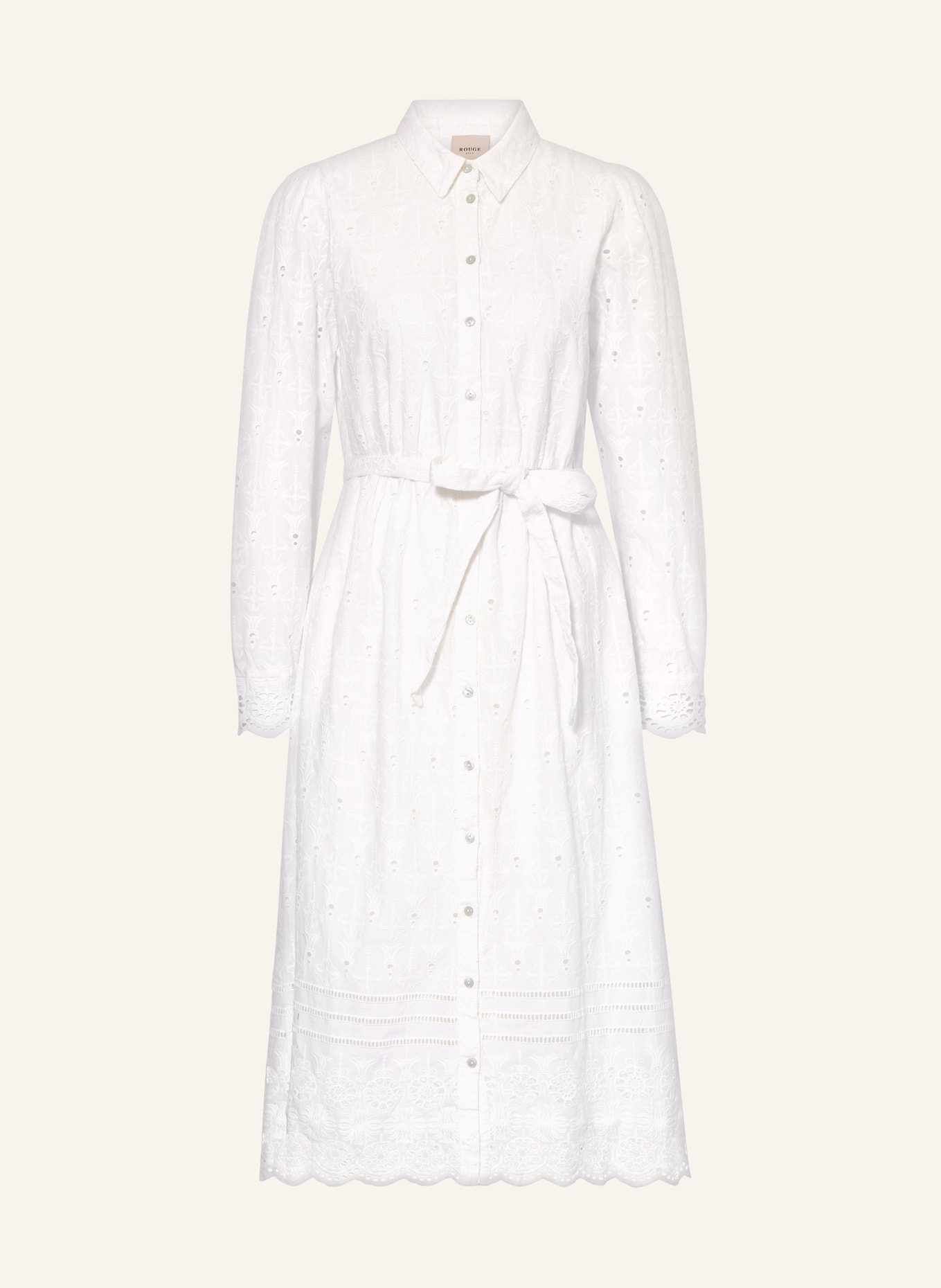 ROUGE VILA Košilové šaty z děrované krajky, Barva: BÍLÁ (Obrázek 1)