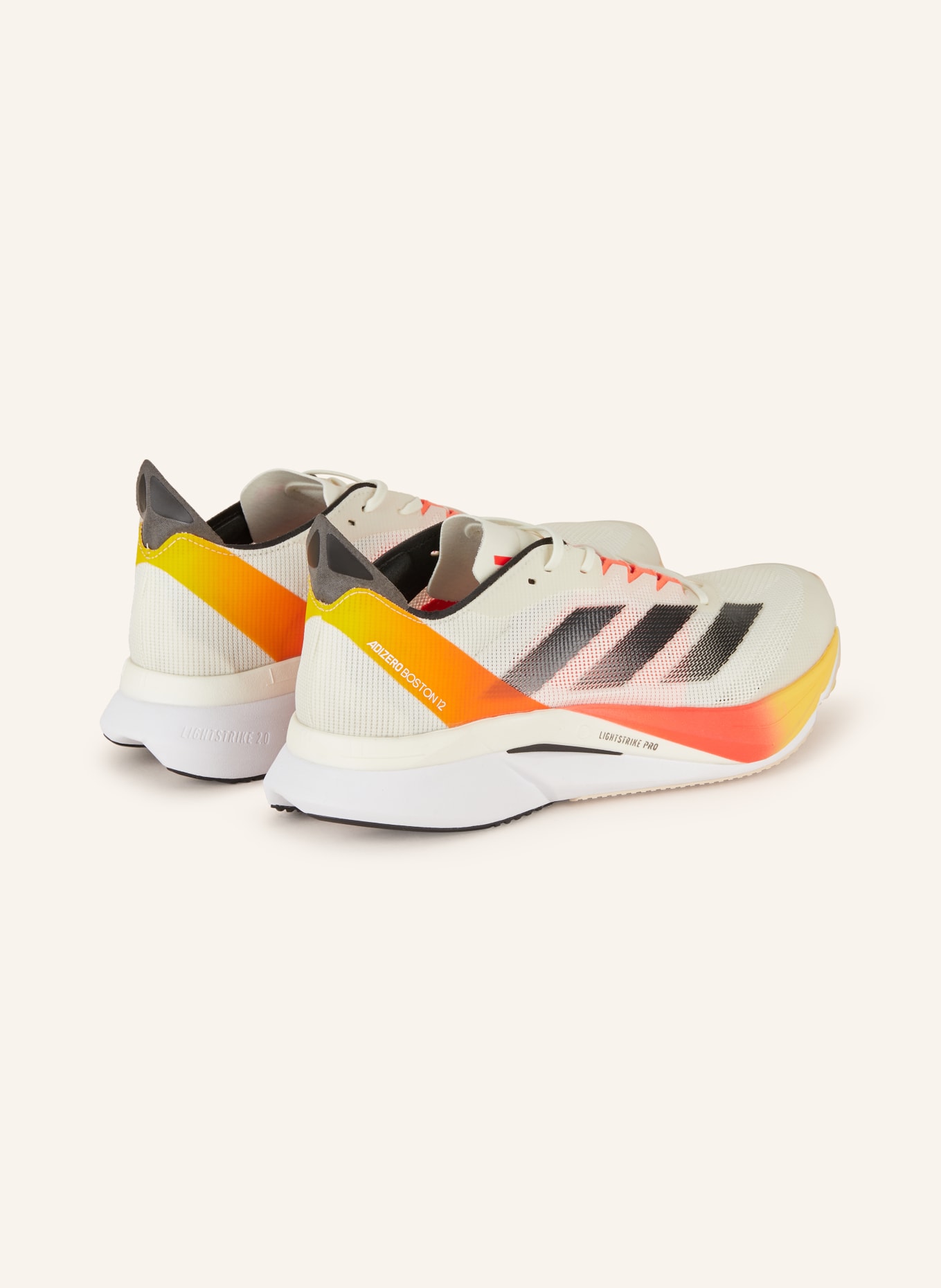adidas Running shoes ADIZERO BOSTON 12, Color: CREAM/ RED/ DARK YELLOW (Image 2)