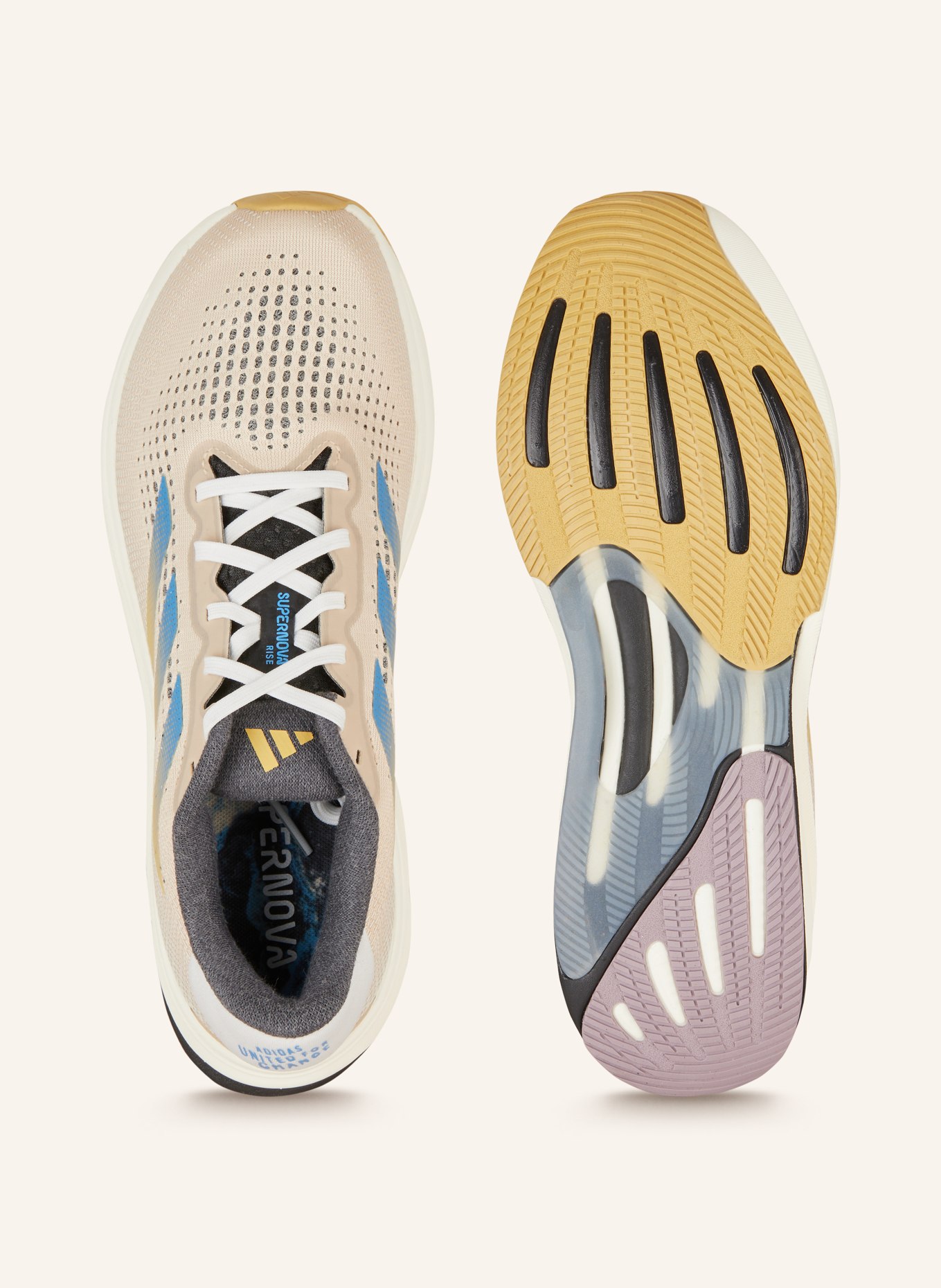 adidas Running shoes SUPERNOVA RISE MFTP, Color: LIGHT BROWN/ BLUE (Image 5)