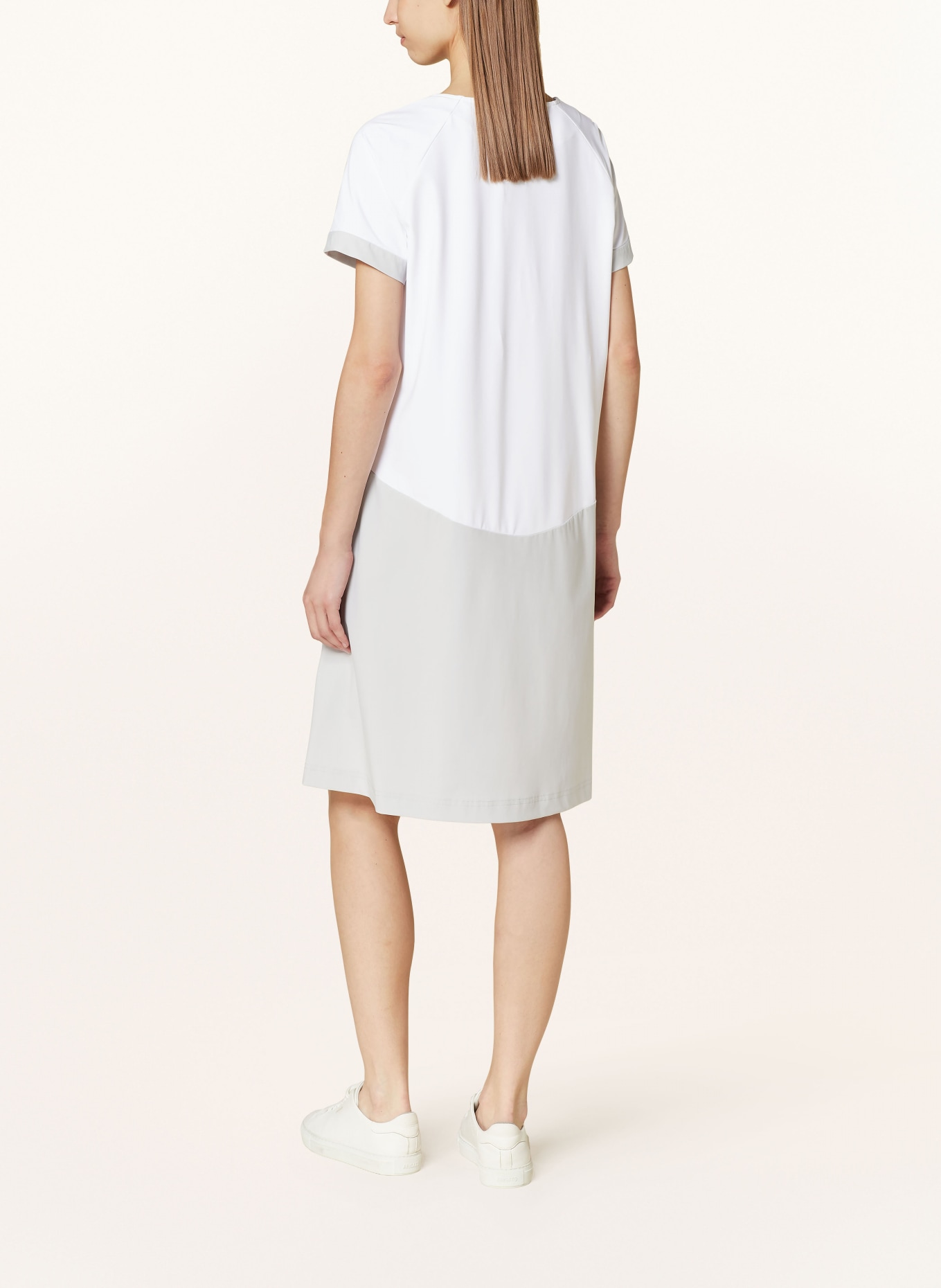 RAFFAELLO ROSSI Dress GOBINA in mixed materials, Color: WHITE/ LIGHT GRAY (Image 3)