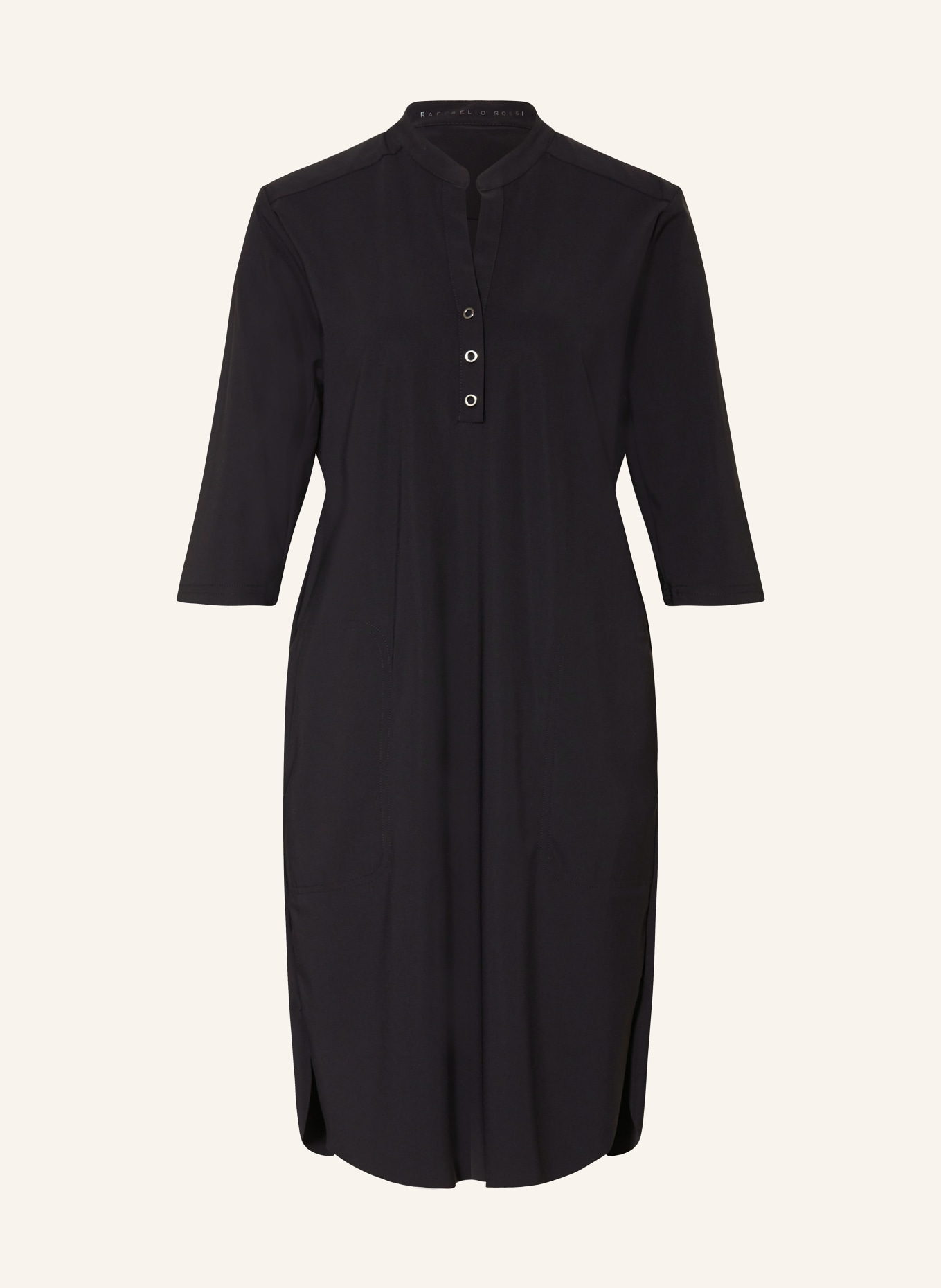 RAFFAELLO ROSSI Dress AMBRA with 3/4 sleeves, Color: BLACK (Image 1)