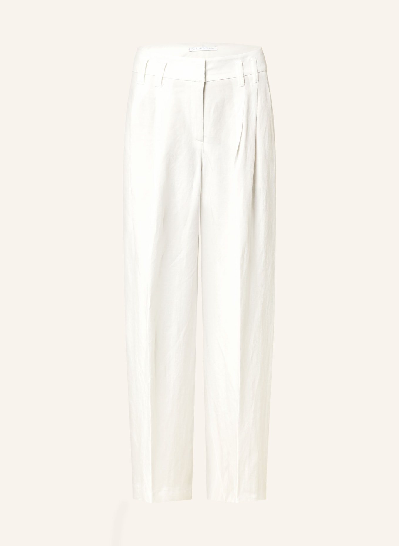 RAFFAELLO ROSSI Spodnie MAYLA z lnem, Kolor: KREMOWY (Obrazek 1)
