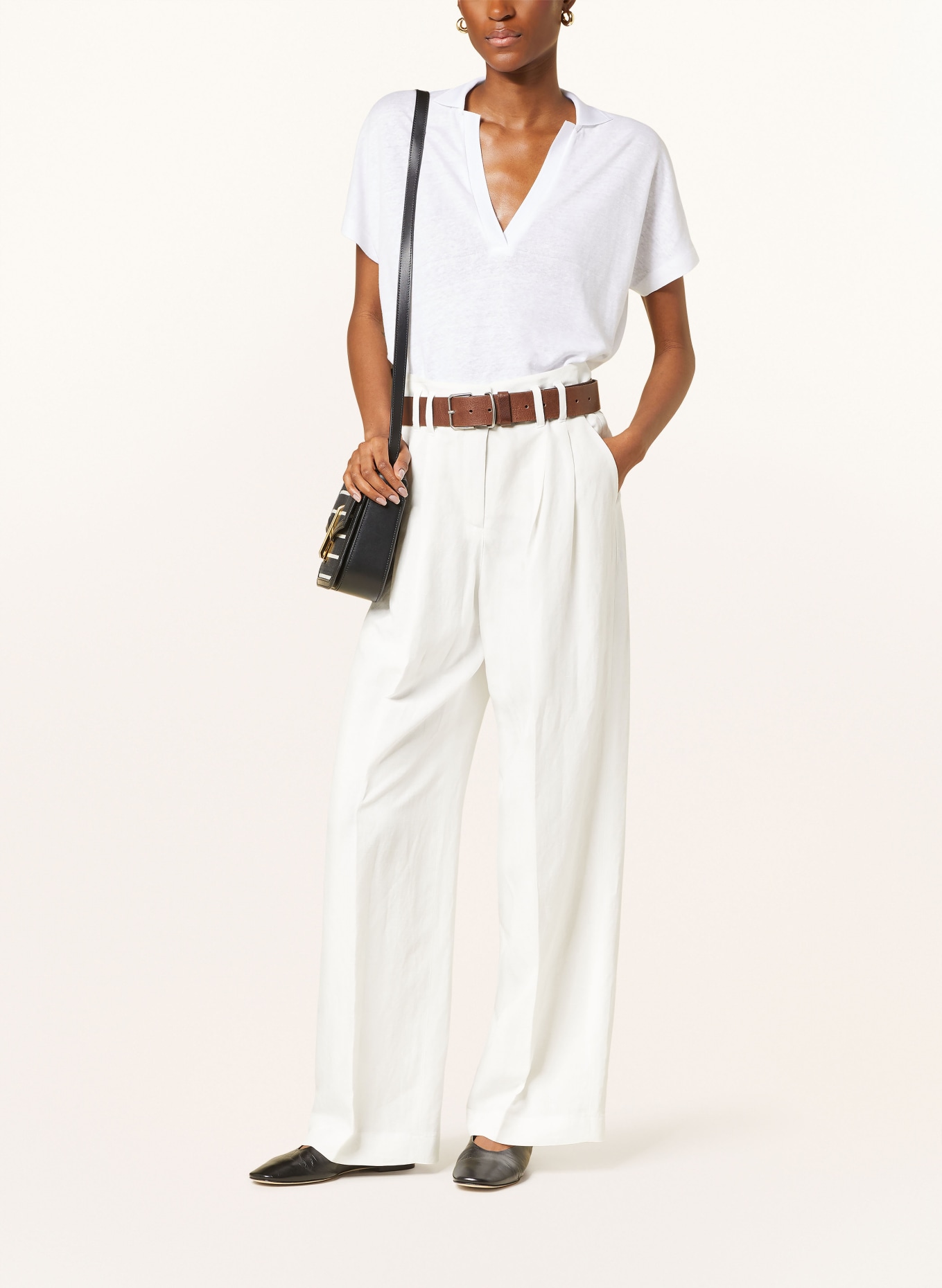 RAFFAELLO ROSSI Trousers MAYLA with linen, Color: CREAM (Image 2)