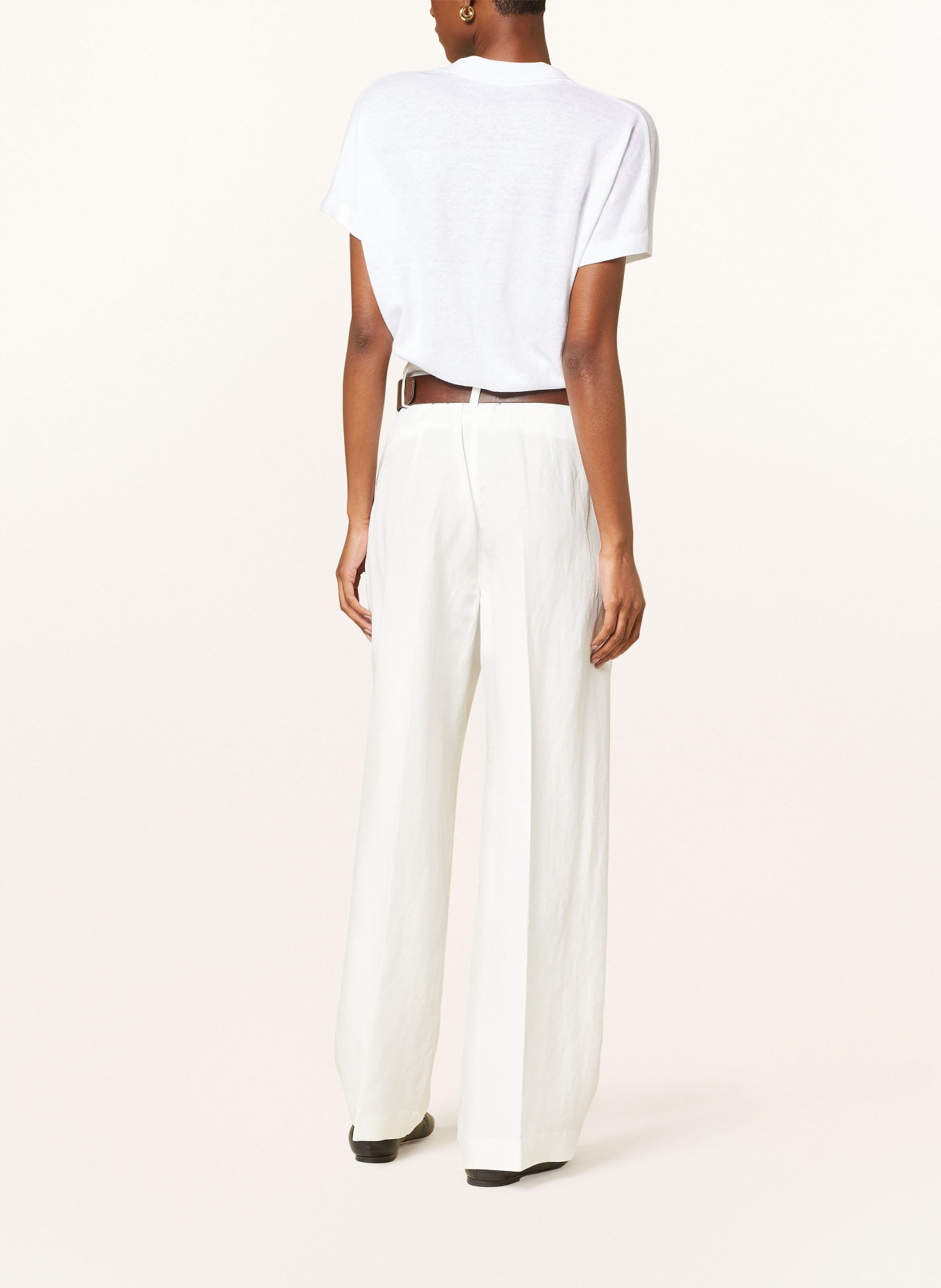 RAFFAELLO ROSSI Trousers MAYLA with linen, Color: CREAM (Image 3)