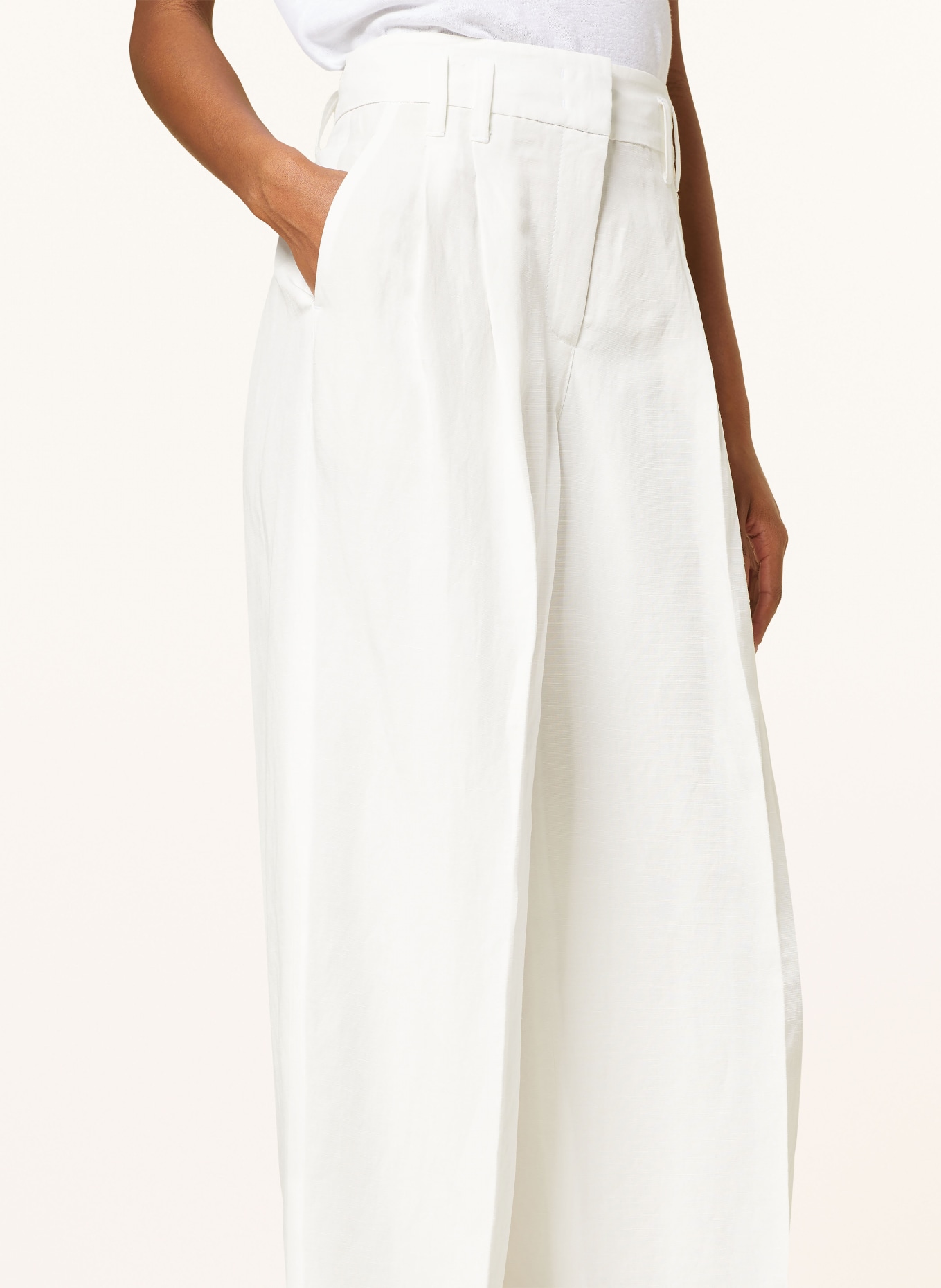 RAFFAELLO ROSSI Trousers MAYLA with linen, Color: CREAM (Image 5)