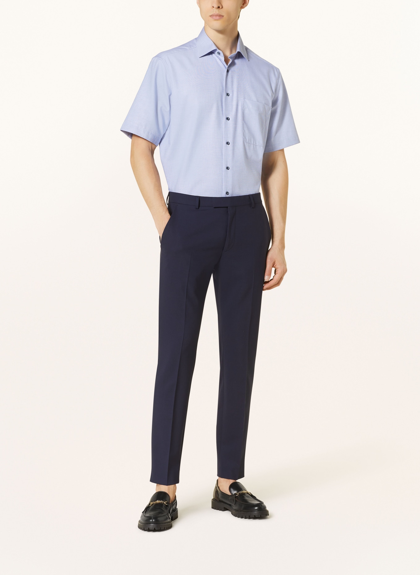 ETERNA Short sleeve shirt comfort fit, Color: DARK BLUE (Image 2)