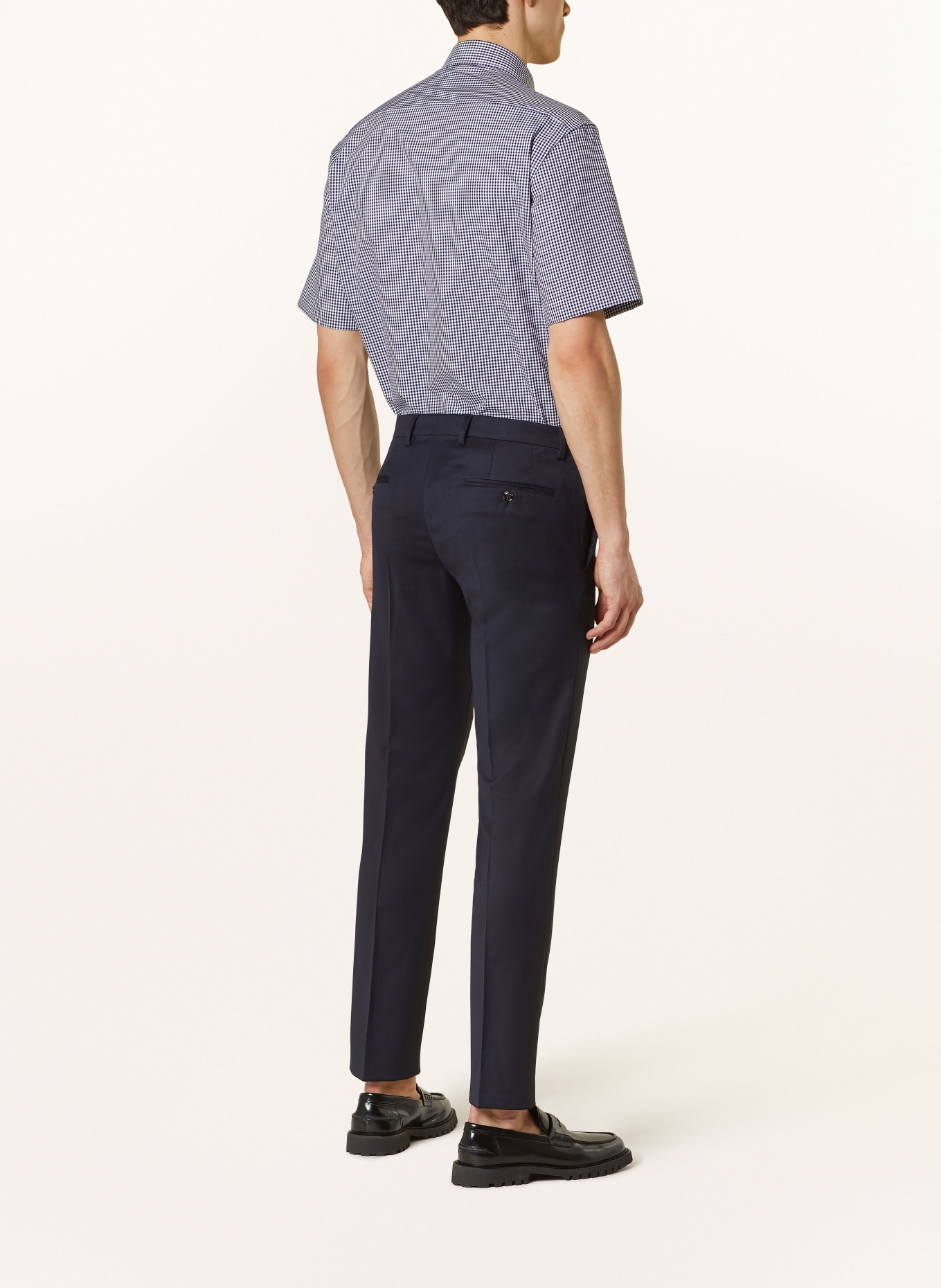 ETERNA Short sleeve shirt comfort fit, Color: DARK BLUE/ WHITE (Image 3)