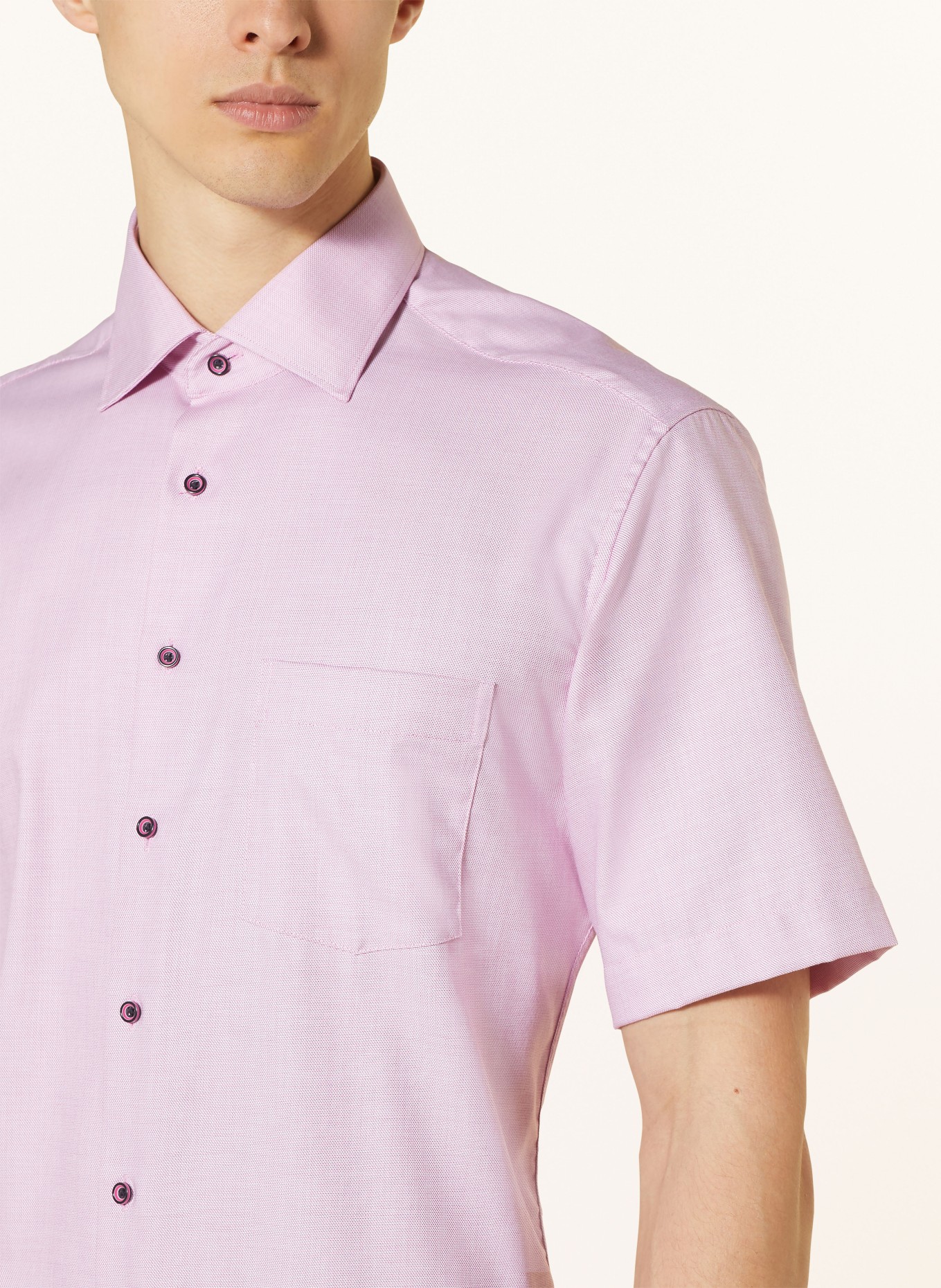 ETERNA Short sleeve shirt comfort fit, Color: PINK (Image 4)