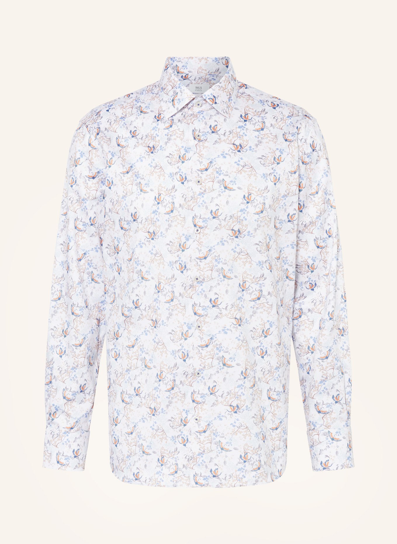 ETERNA 1863 Shirt modern fit, Color: WHITE/ LIGHT BLUE/ LIGHT BROWN (Image 1)