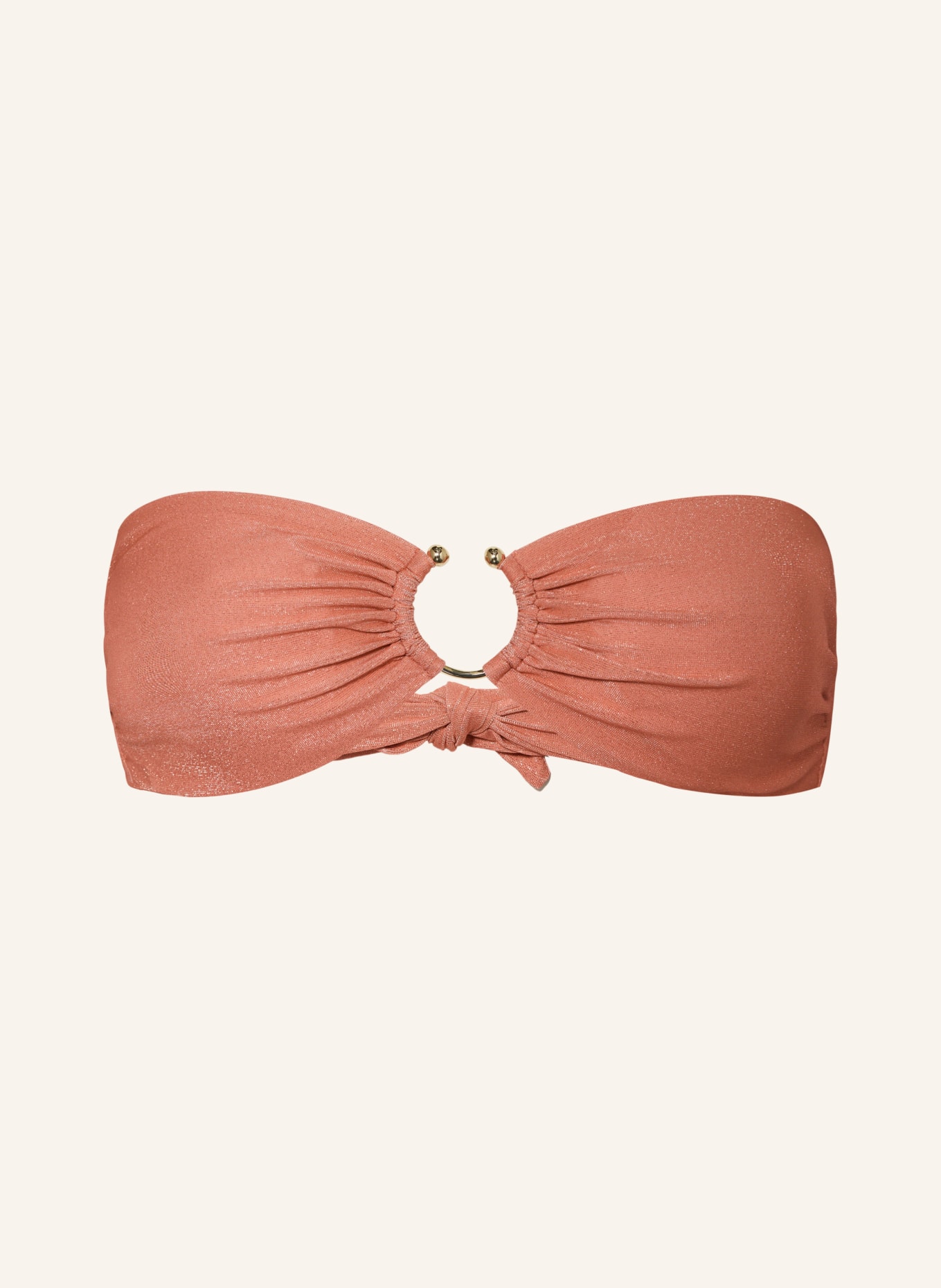 GUESS Bandeau-Bikini-Top mit Glitzergarn, Farbe: LACHS (Bild 1)