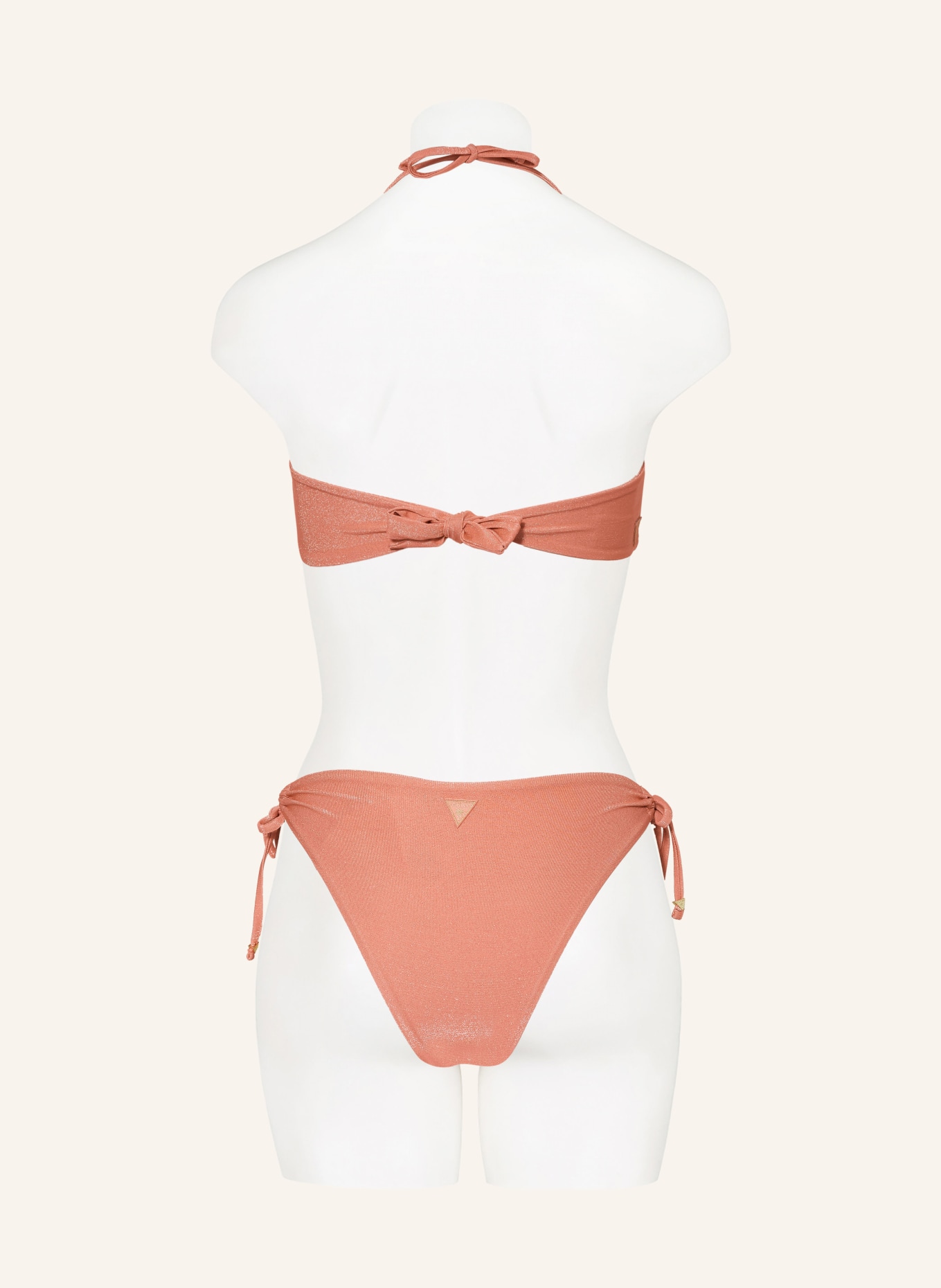 GUESS Bandeau-Bikini-Top mit Glitzergarn, Farbe: LACHS (Bild 5)