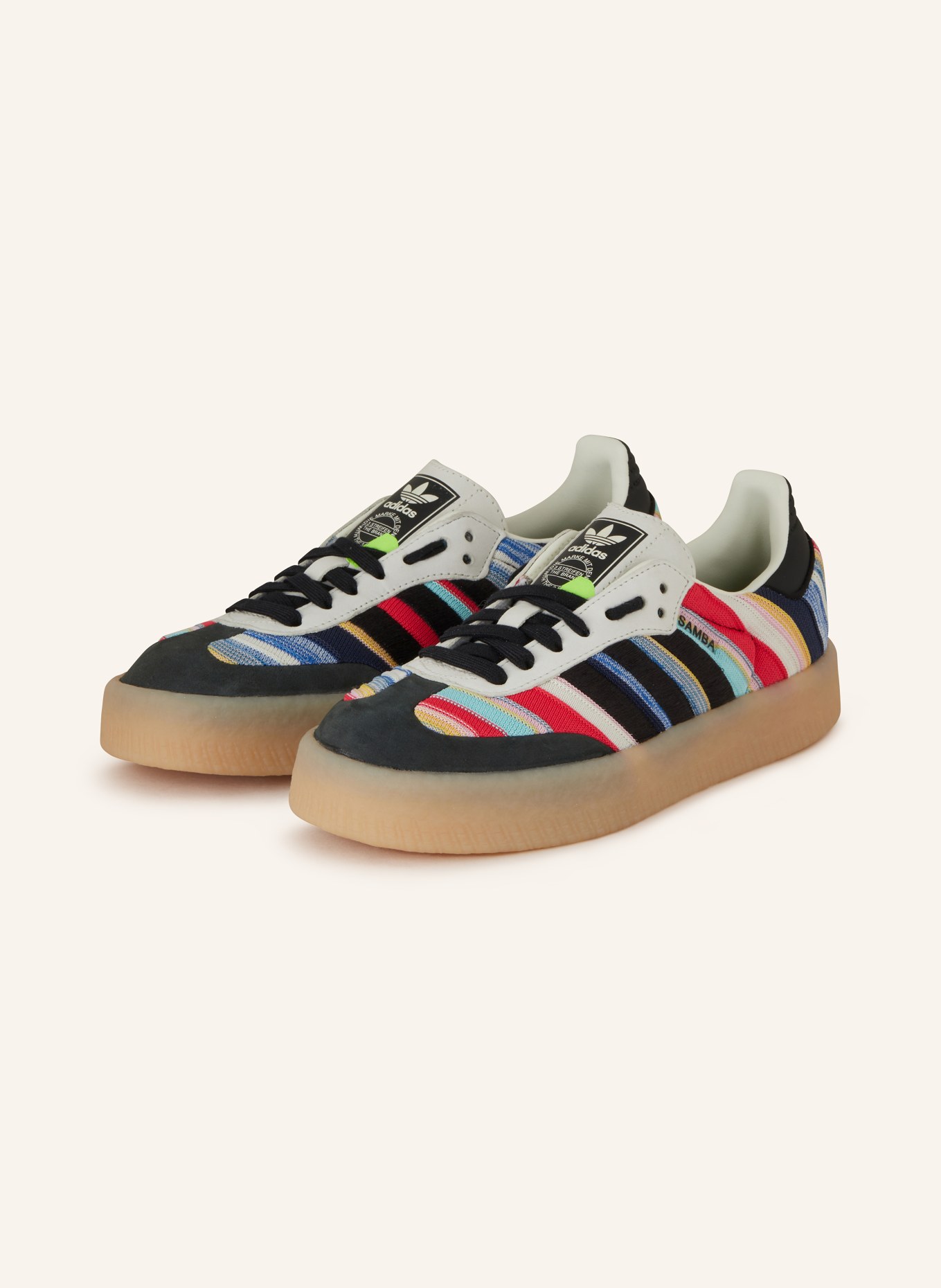 adidas Originals Sneaker SAMBAE × KSENIASCHNAIDER, Farbe: SCHWARZ/ DUNKELBLAU/ GELB (Bild 1)