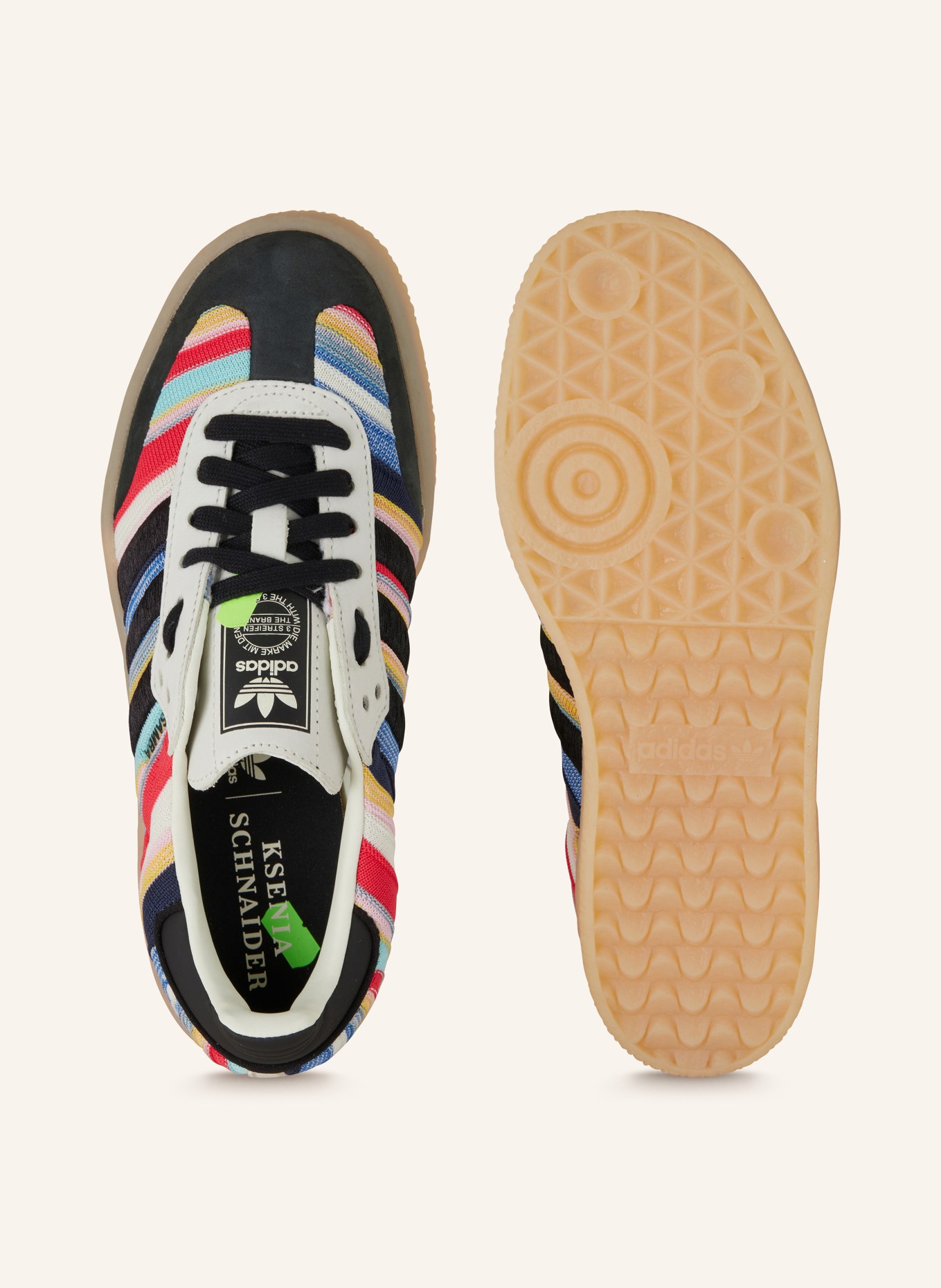 adidas Originals Sneakersy SAMBAE × KSENIASCHNAIDER, Barva: ČERNÁ/ TMAVĚ MODRÁ/ ŽLUTÁ (Obrázek 5)