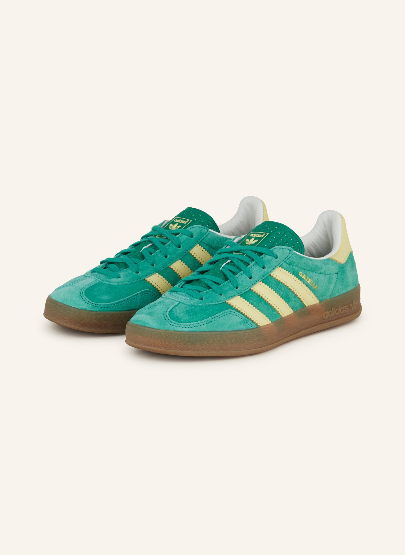 adidas Originals Sneaker GAZELLE INDOOR, Farbe: GRÜN/ GELB (Bild 1)