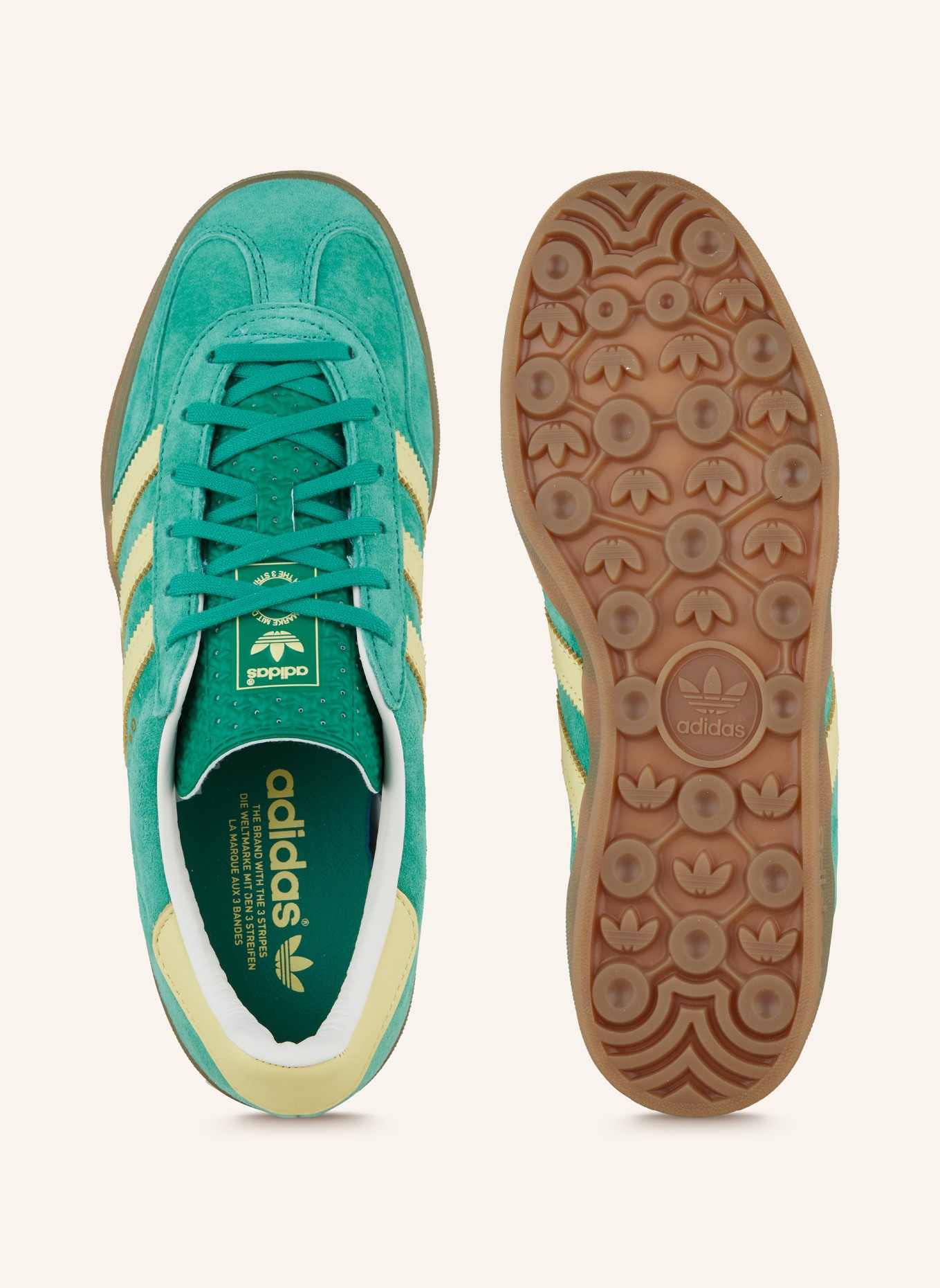 adidas Originals Sneaker GAZELLE INDOOR, Farbe: GRÜN/ GELB (Bild 5)