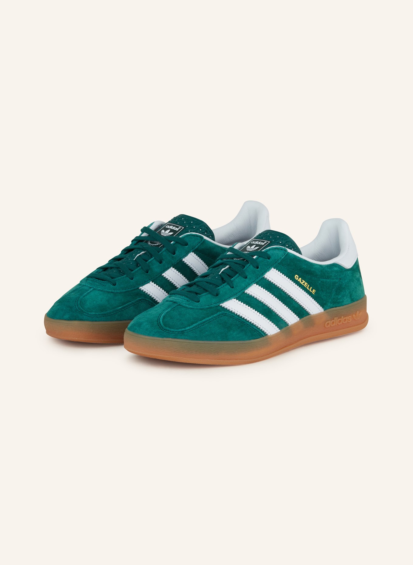 adidas Originals Sneaker GAZELLE INDOOR, Farbe: GRÜN/ WEISS (Bild 1)