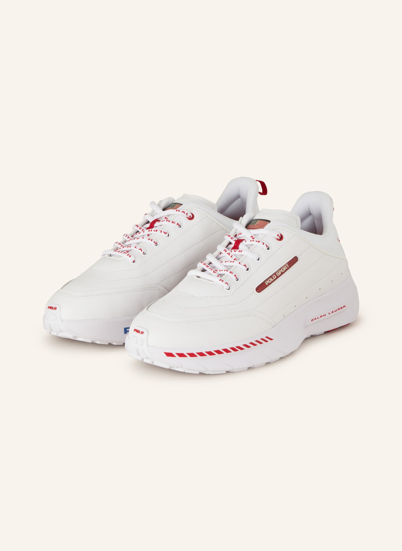 POLO SPORT Sneakers, Color: WHITE/ RED (Image 1)