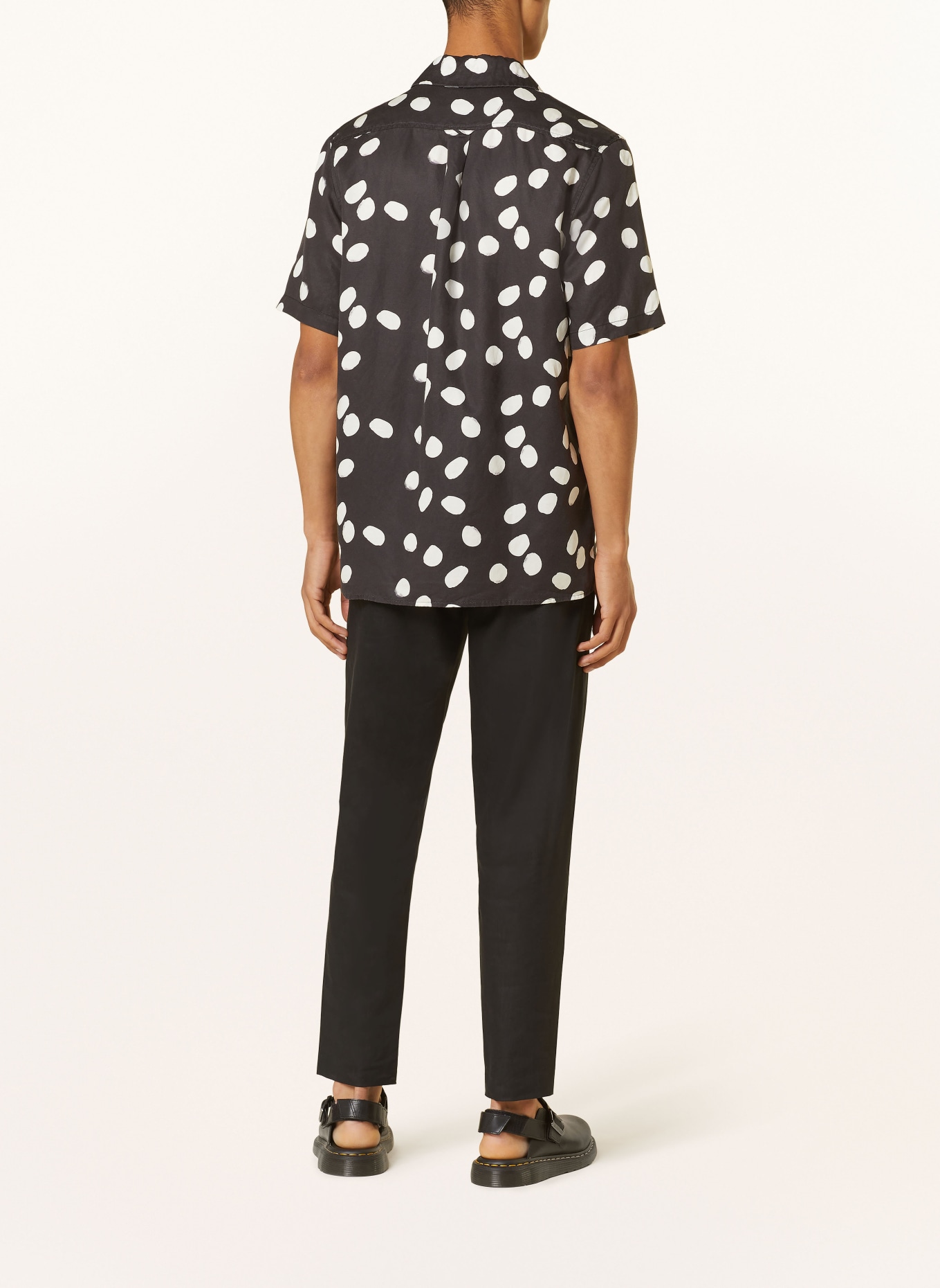 NEUW Resort shirt YU comfort fit with linen, Color: BLACK/ WHITE (Image 3)
