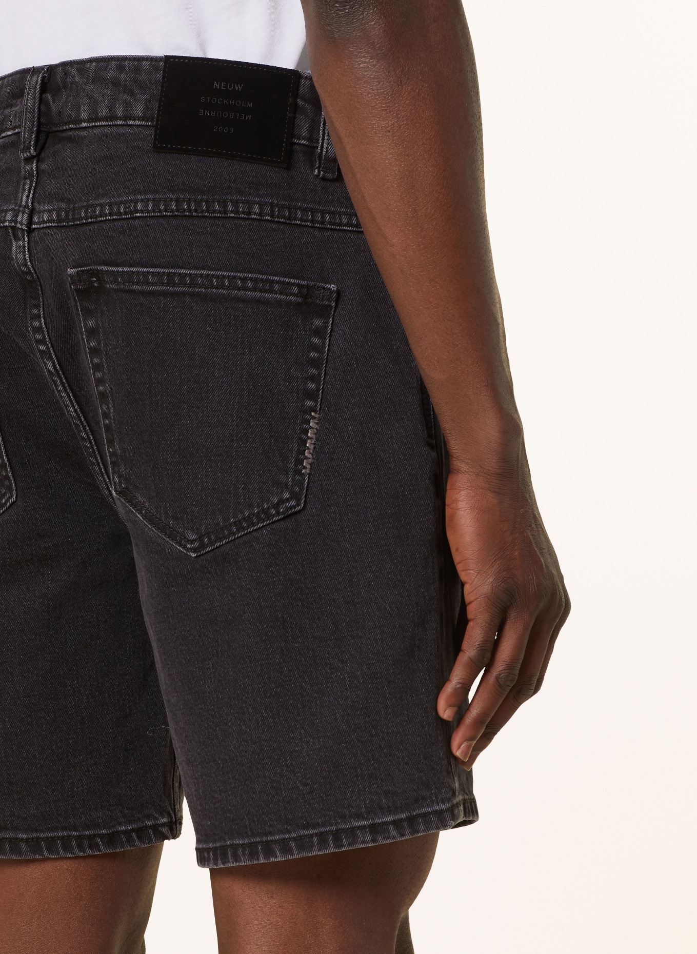 NEUW Szorty jeansowe slim relaxed, Kolor: CZARNY (Obrazek 6)