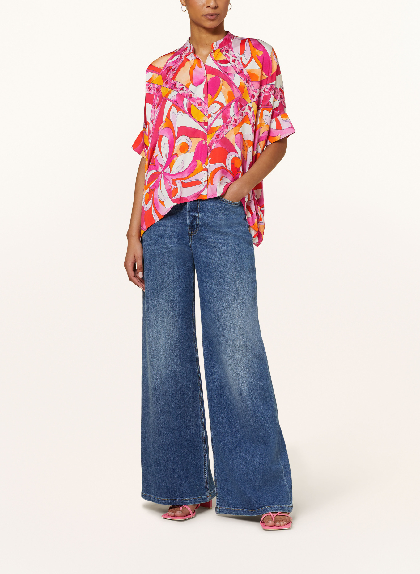 Emily VAN DEN BERGH Bluse, Farbe: PINK/ ORANGE/ WEISS (Bild 2)