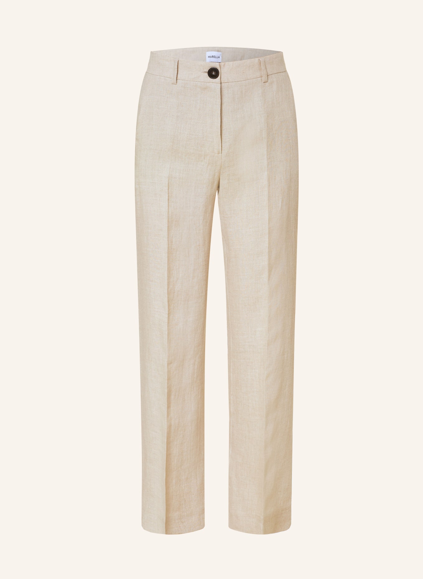 MARELLA Linen trousers MUSCHIO, Color: ECRU (Image 1)