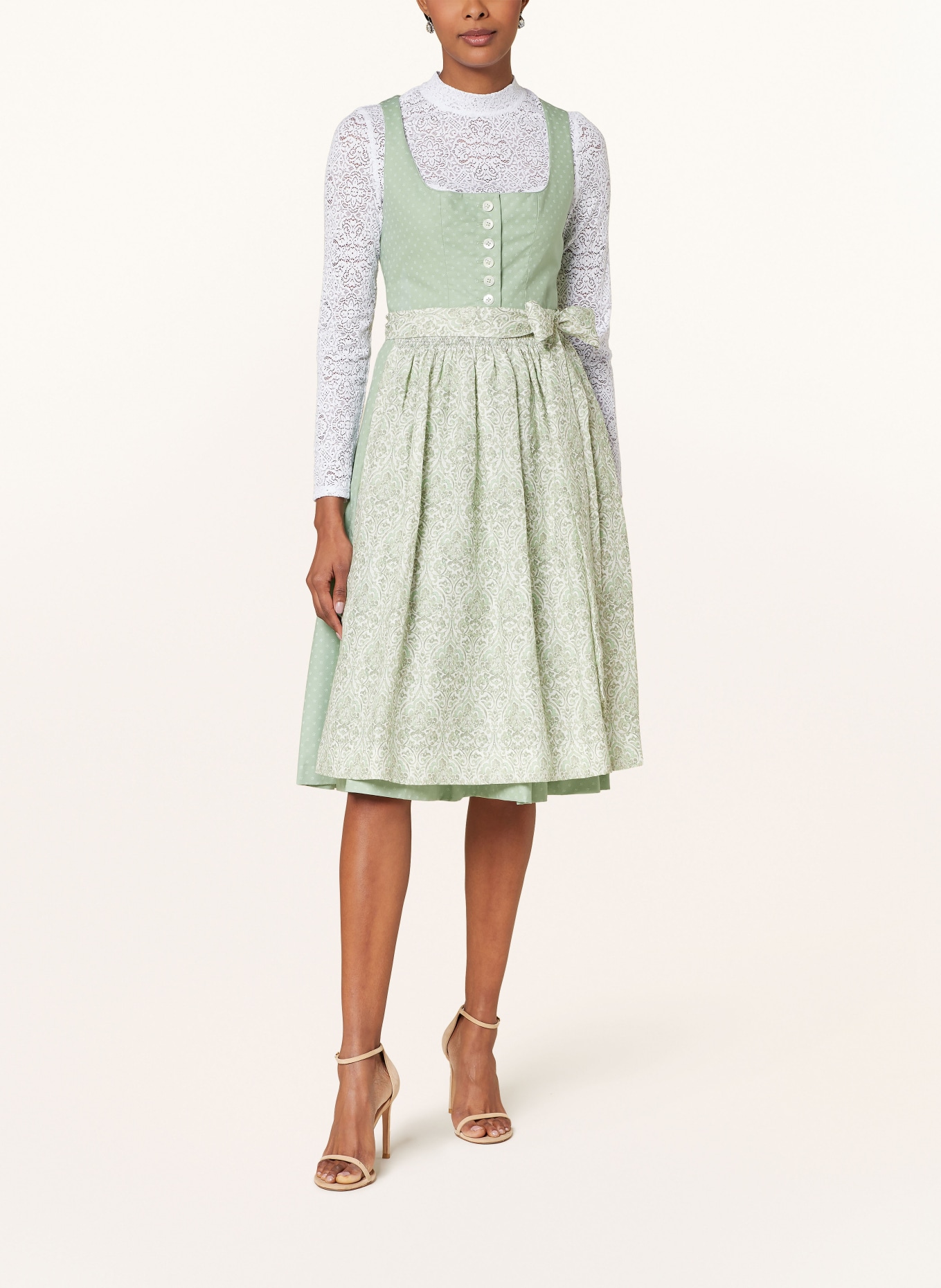 Johann & Johanna Dirndl PILLERSEE, Color: LIGHT GREEN/ WHITE/ GREEN (Image 2)