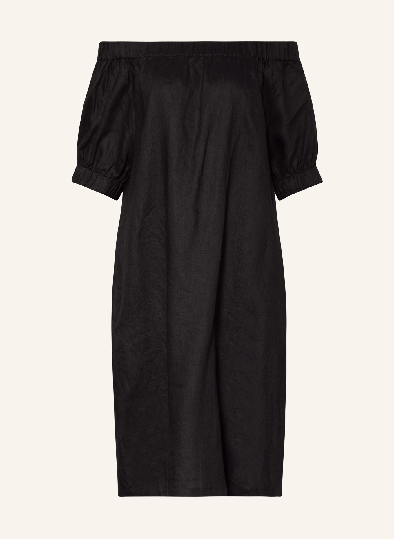 darling harbour Linen dress, Color: BLACK (Image 1)