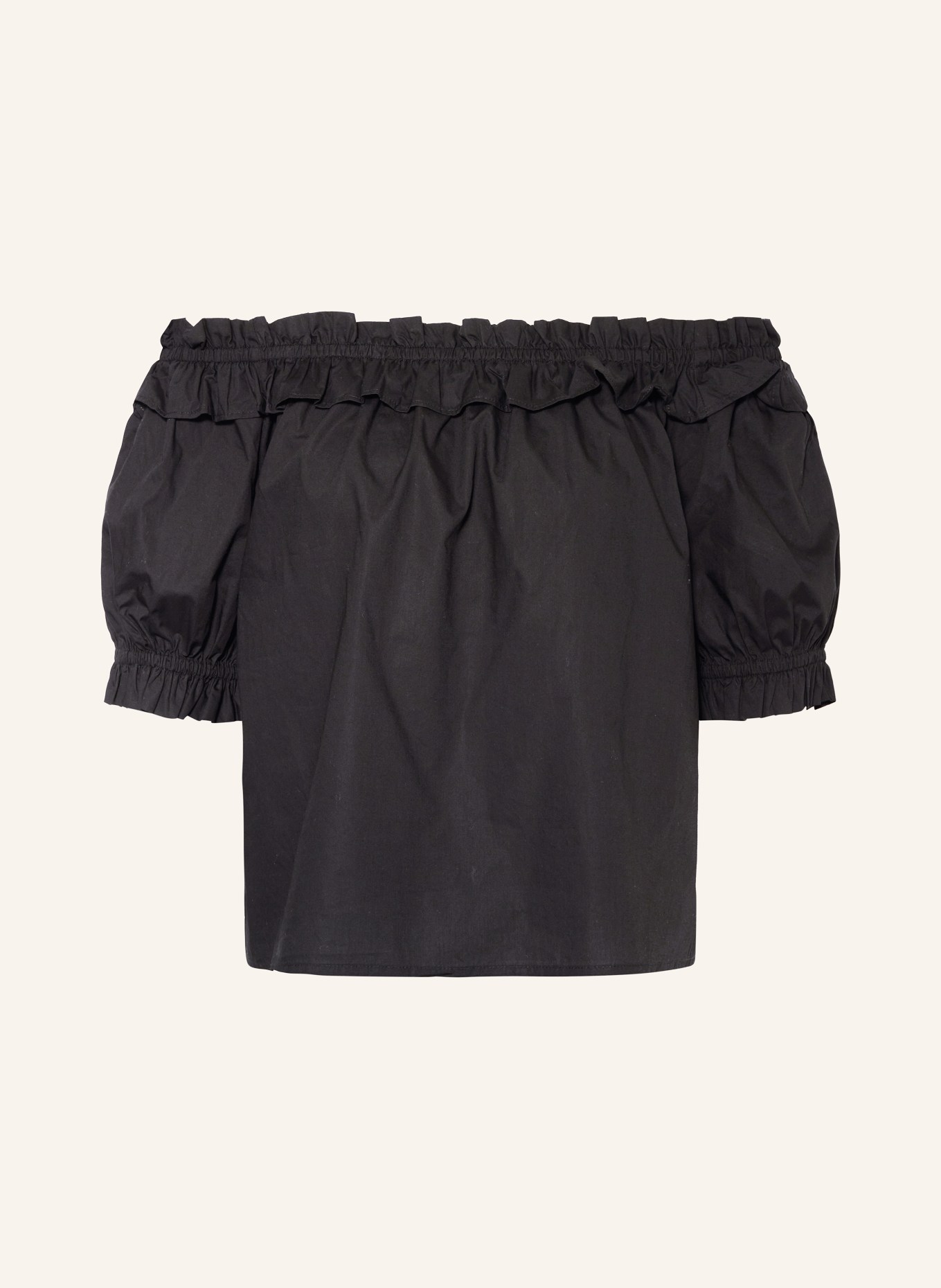 darling harbour Shirt blouse with ruffles, Color: BLACK (Image 1)