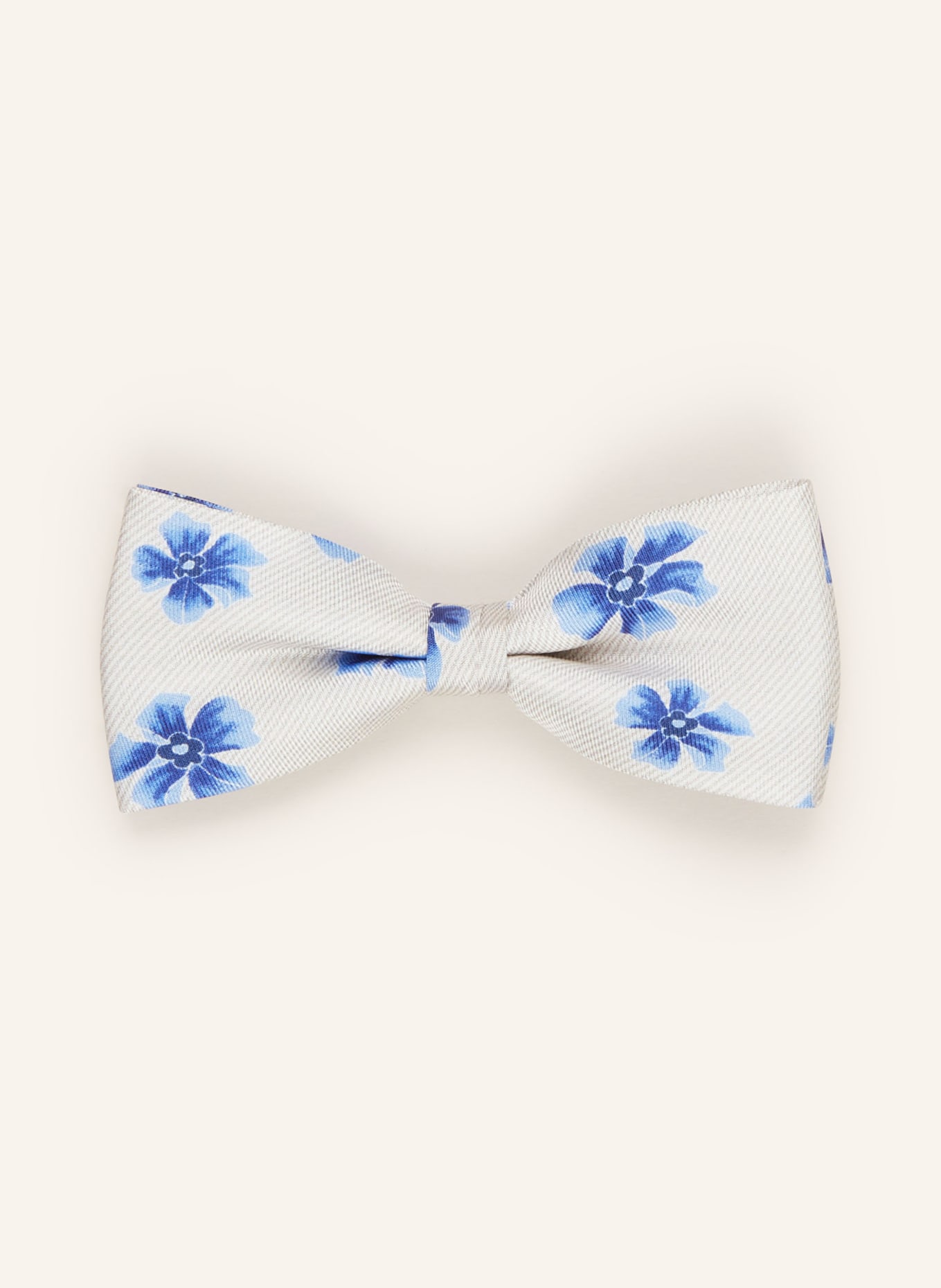 MONTI Set: Bow tie and pocket square, Color: CREAM/ BLUE (Image 2)
