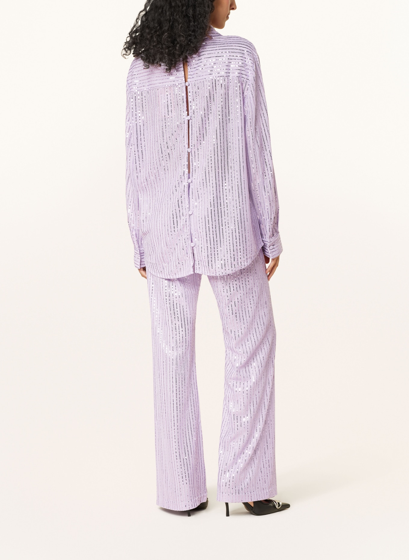 STINE GOYA Shirt blouse with sequins, Color: LAVENDER (Image 3)