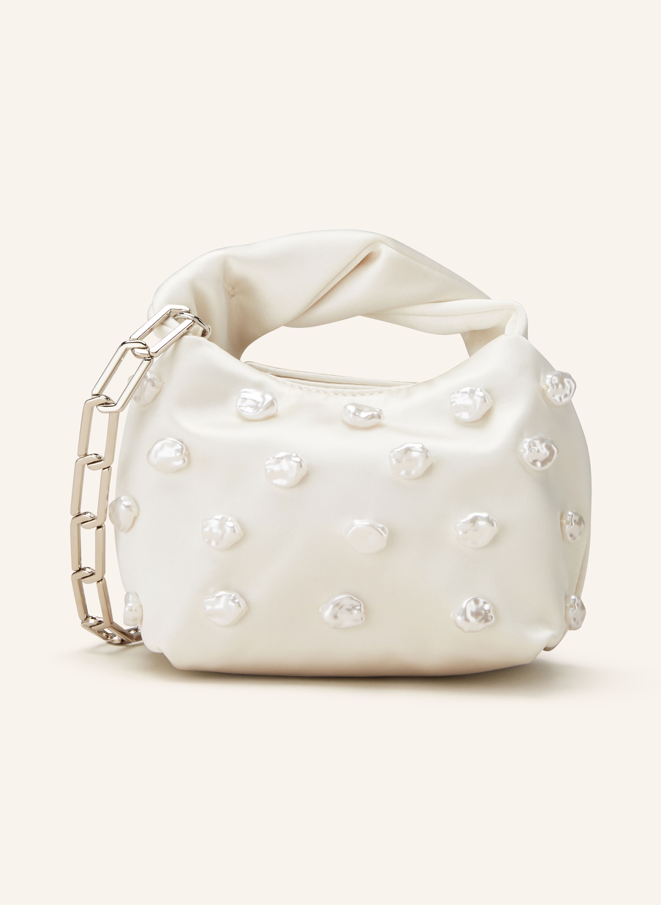 STINE GOYA Crossbody bag ZIGGY with decorative beads, Color: WHITE (Image 1)