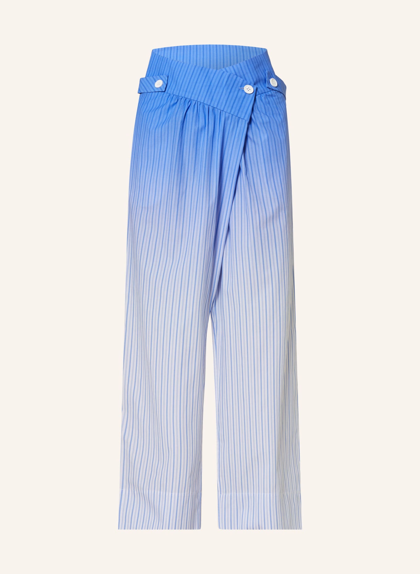 STINE GOYA Wide leg trousers ASTA, Color: WHITE/ BLUE (Image 1)