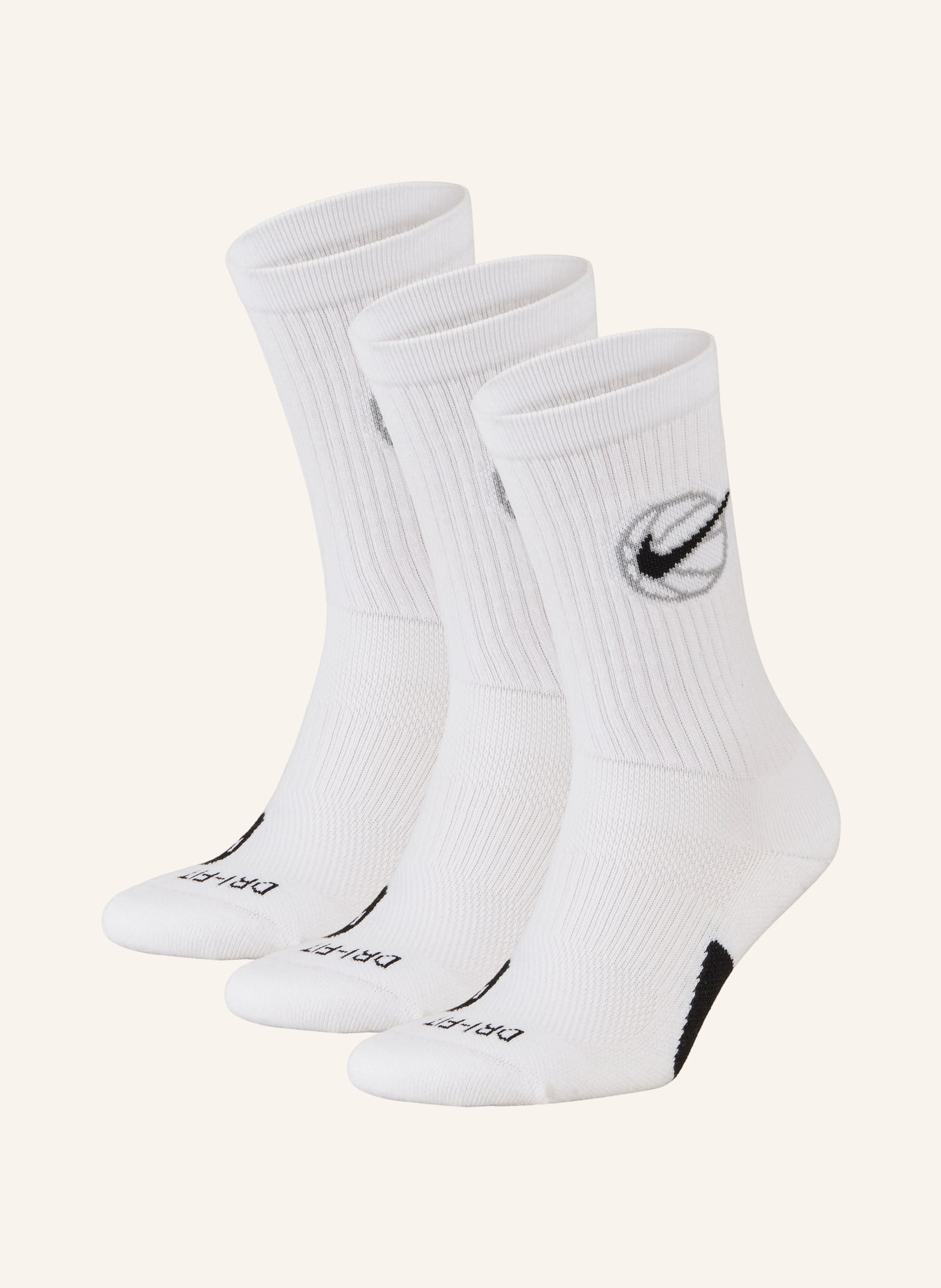Nike Ponožky EVERDAY CREW, 3 páry v balení, Barva: 100 WHITE/BLACK (Obrázek 1)