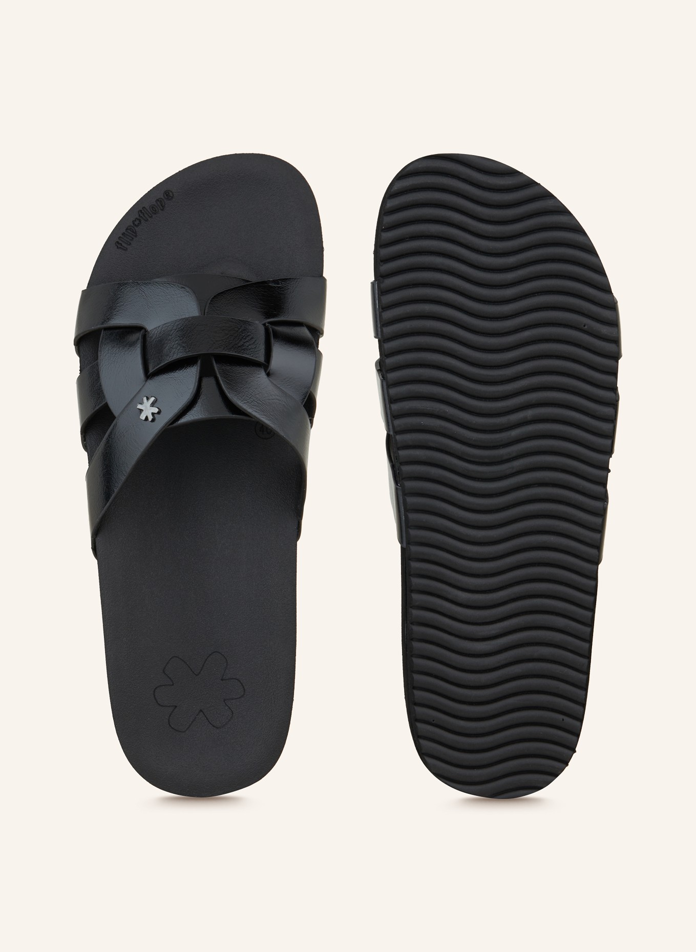 flip*flop Pantoletten TOSCANY: SCHWARZ