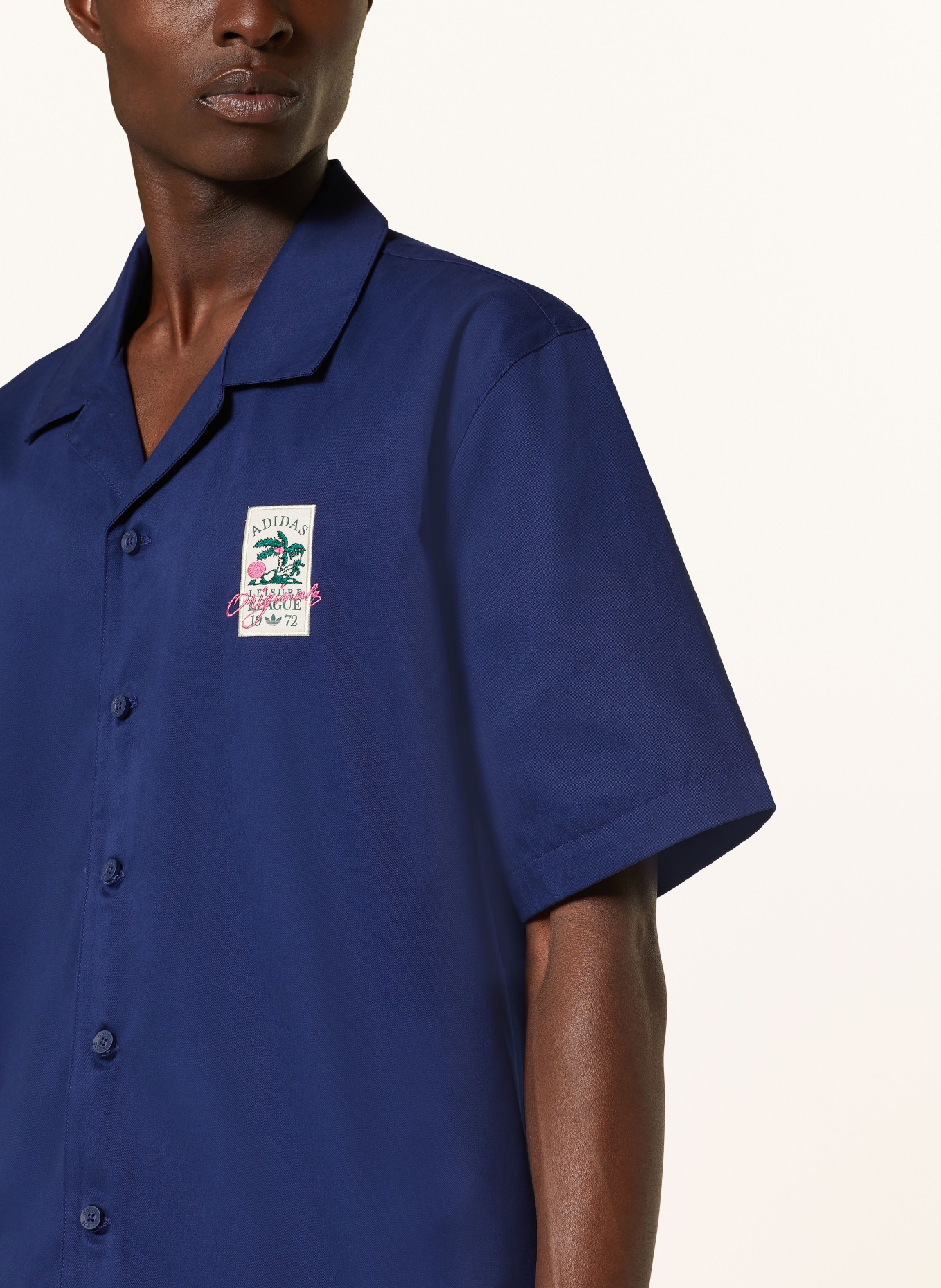 adidas Originals Resort shirt ORIGINALS LEISURE LEAGUE GROUNDSKEEPER, Color: DARK BLUE (Image 4)