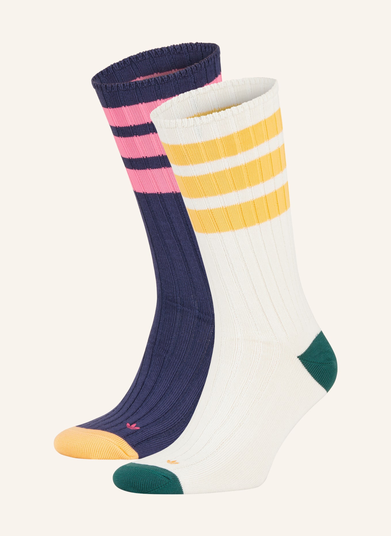 adidas Originals 2-pack socks PRE MID, Color: WONWHI/DKBLUE (Image 1)