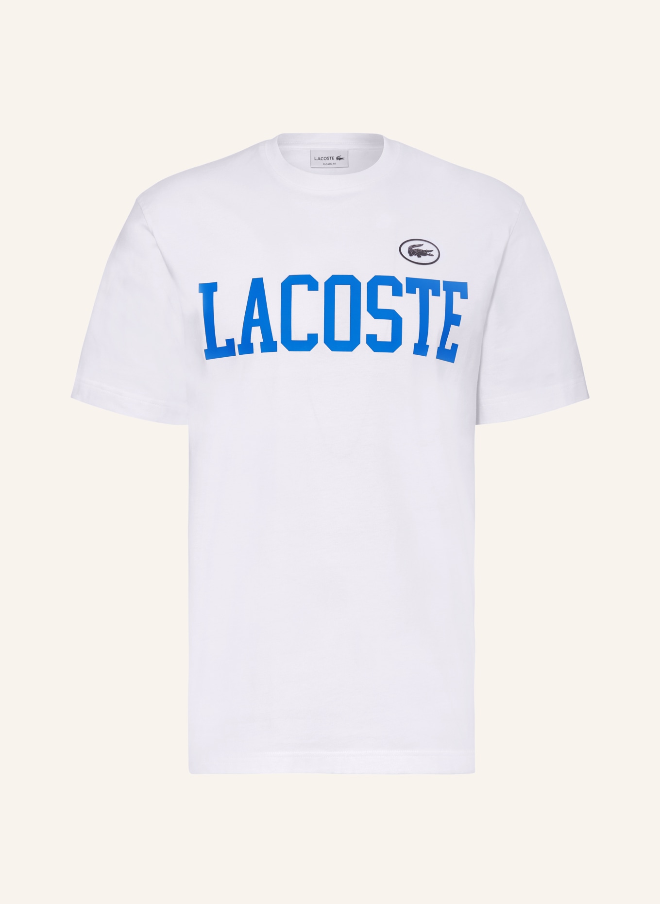 LACOSTE T-Shirt, Farbe: WEISS/ BLAU (Bild 1)