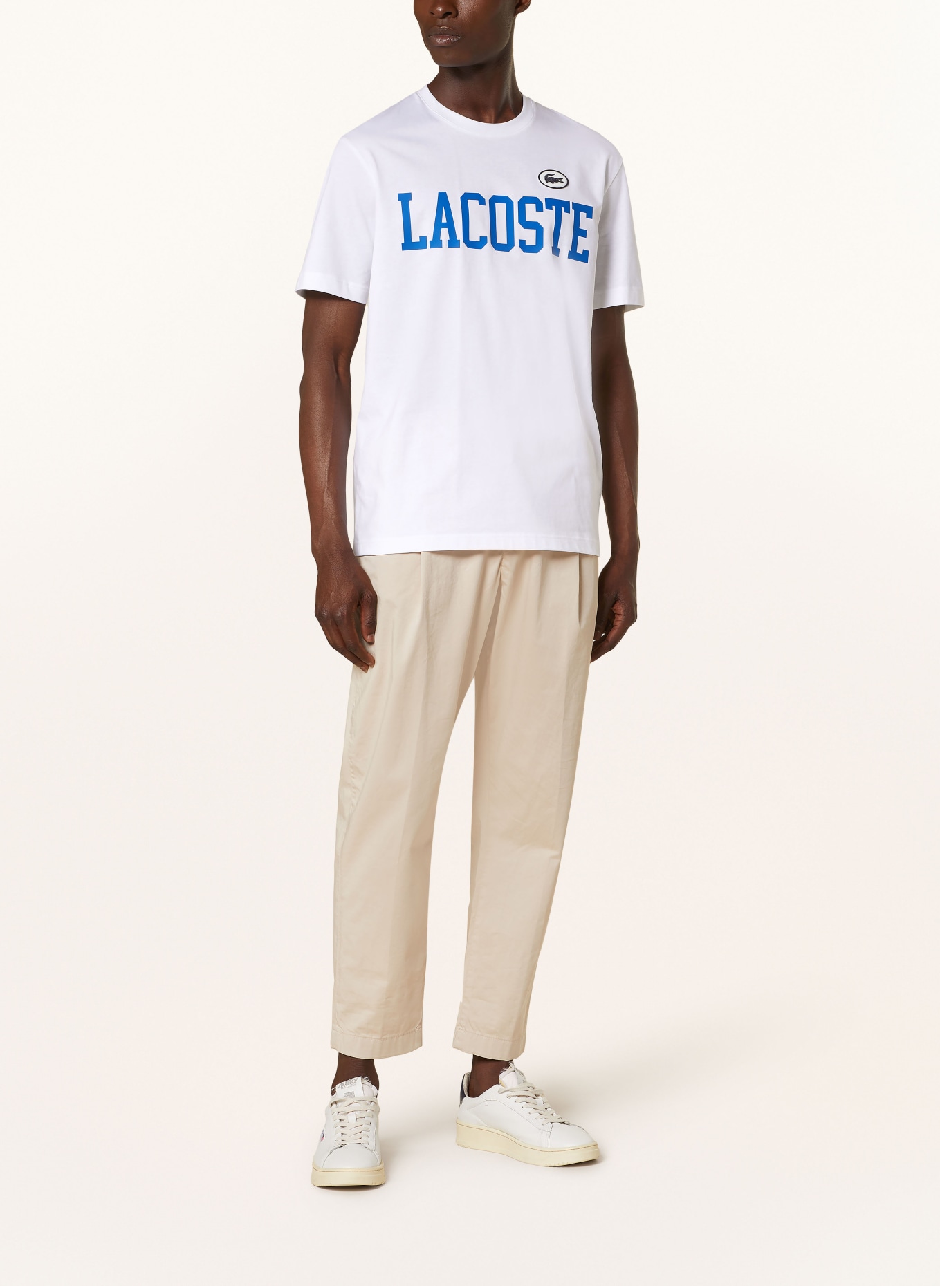 LACOSTE T-Shirt, Farbe: WEISS/ BLAU (Bild 2)