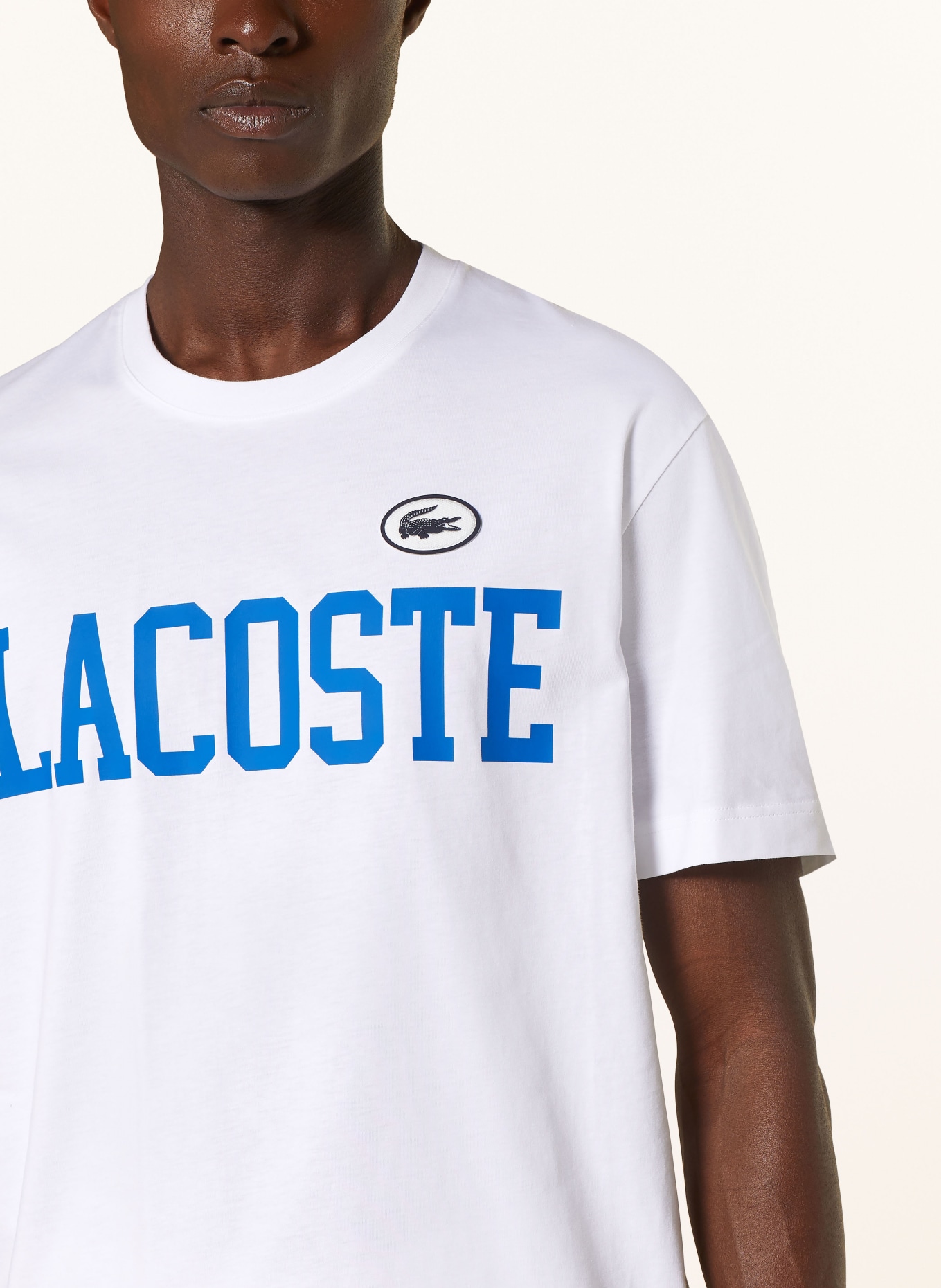 LACOSTE T-Shirt, Farbe: WEISS/ BLAU (Bild 4)