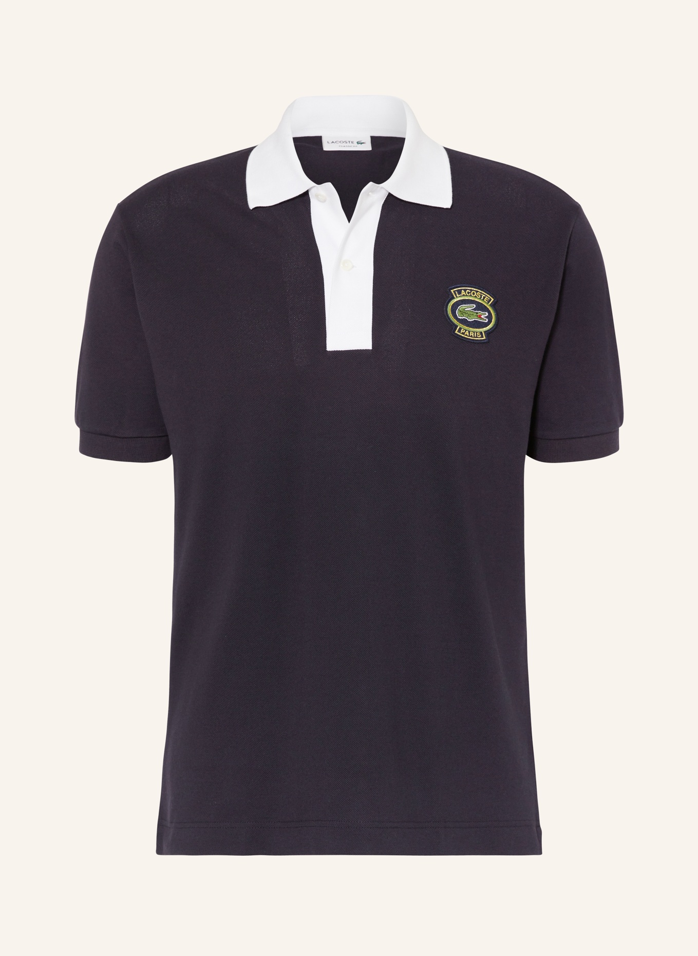 LACOSTE Piqué-Poloshirt Classic Fit, Farbe: DUNKELBLAU/ WEISS (Bild 1)