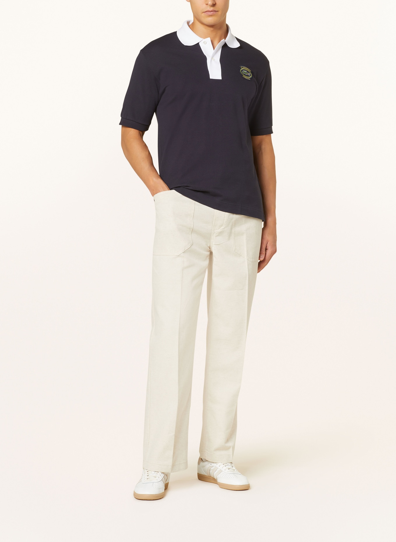 LACOSTE Piqué-Poloshirt Classic Fit, Farbe: DUNKELBLAU/ WEISS (Bild 2)